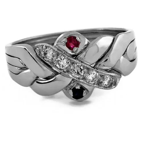 14K Gold 4 Band Puzzle Ring 4B141DRS