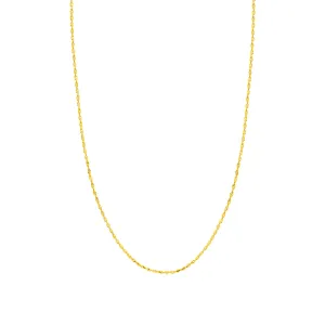 14k Yellow Gold Diamond Cut Chain 16"