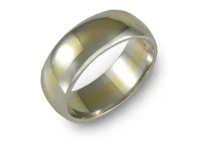 18ct yellow and white gold wedding band