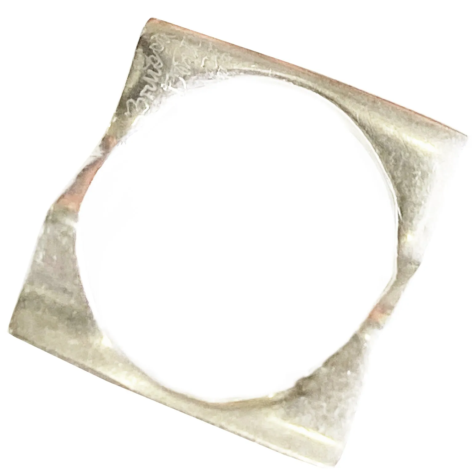 1970s Brusca Dante Modernist Sterling Silver Stacking Rings Sz 7 Signed