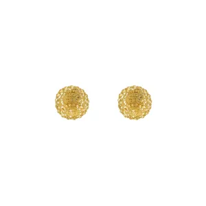 22K Yellow Gold Stud Earrings With Custom Designed, 4.7 grams