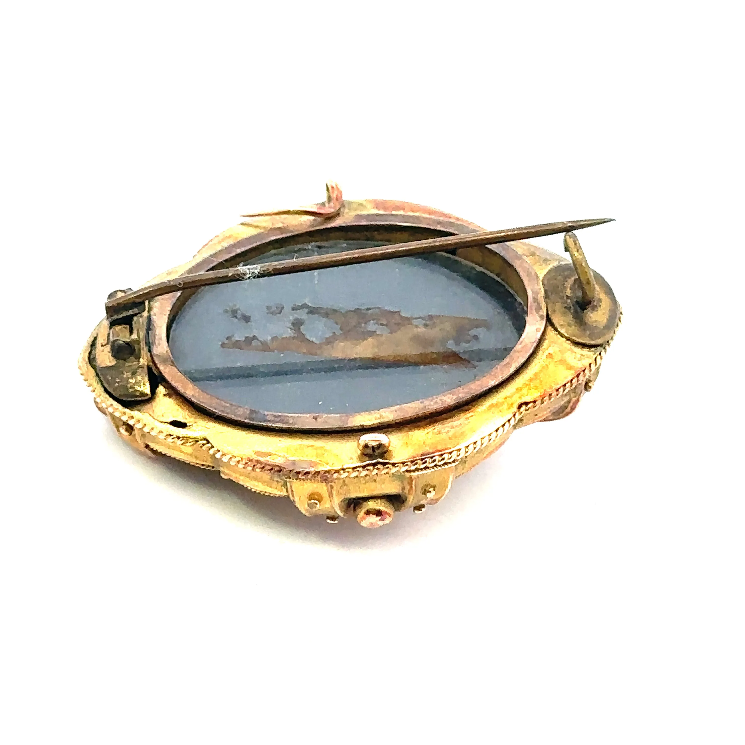 9ct Yellow Gold and Diamond Brooch