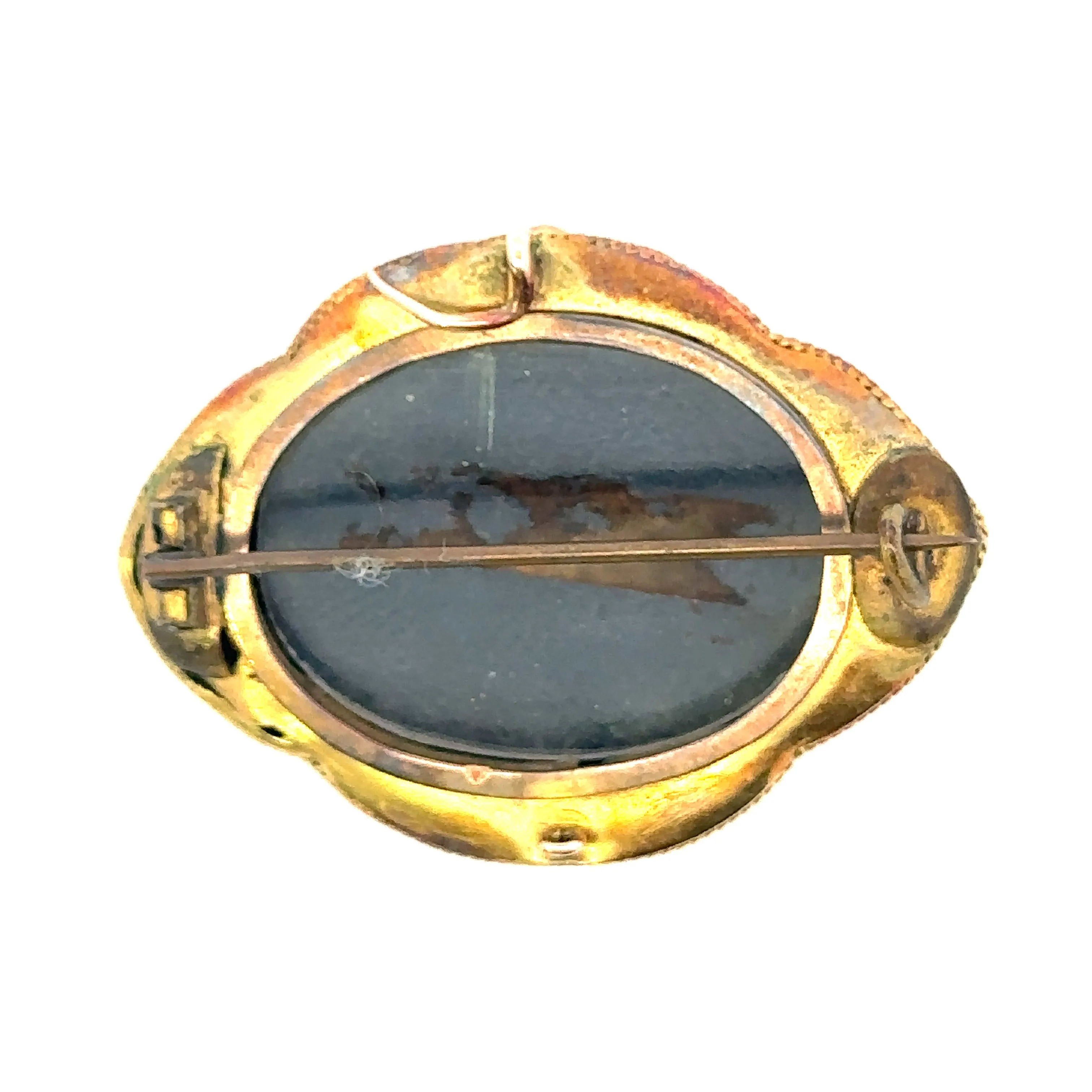 9ct Yellow Gold and Diamond Brooch