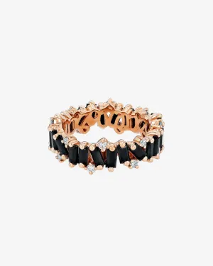 Amalfi Burst Black Spinel Eternity Band