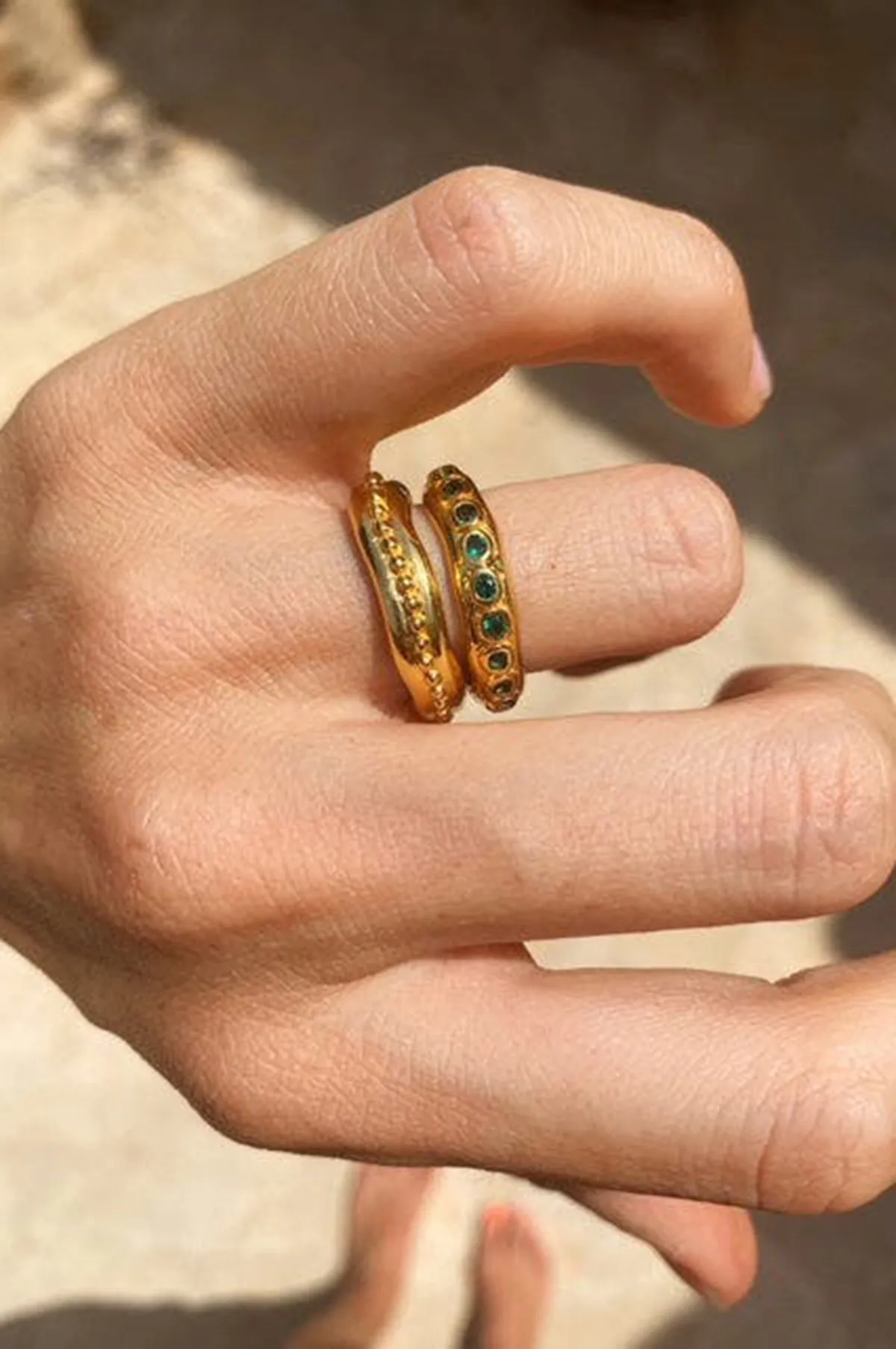Astri Solid Gold Stacking Ring