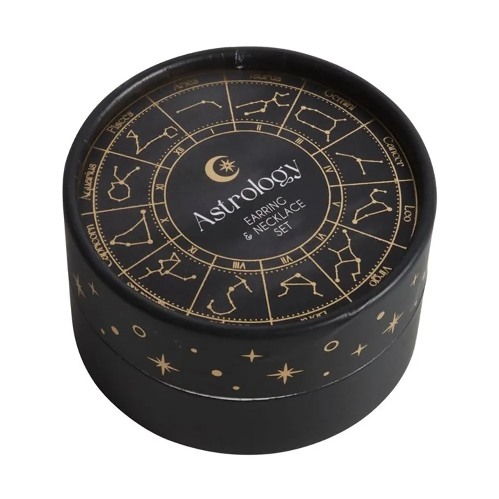 Astrology Wheel Earring and Necklace Set