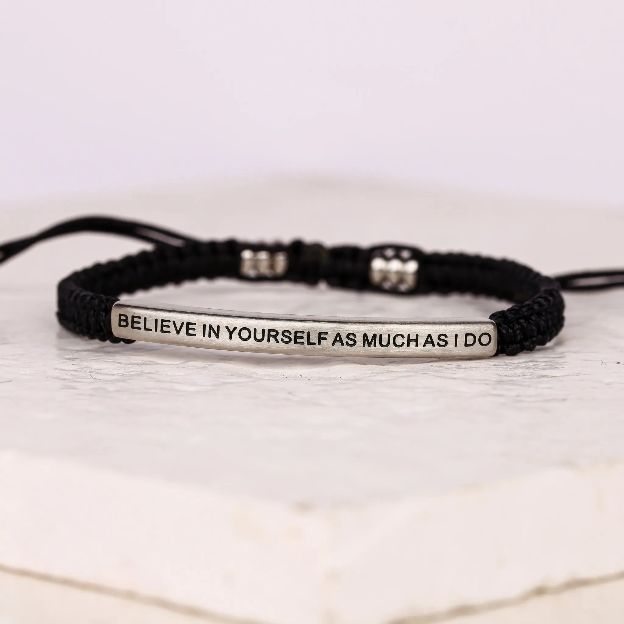 BELIEVE IN YOURSELF AS MUCH AS I DO ROPE BRACELET
