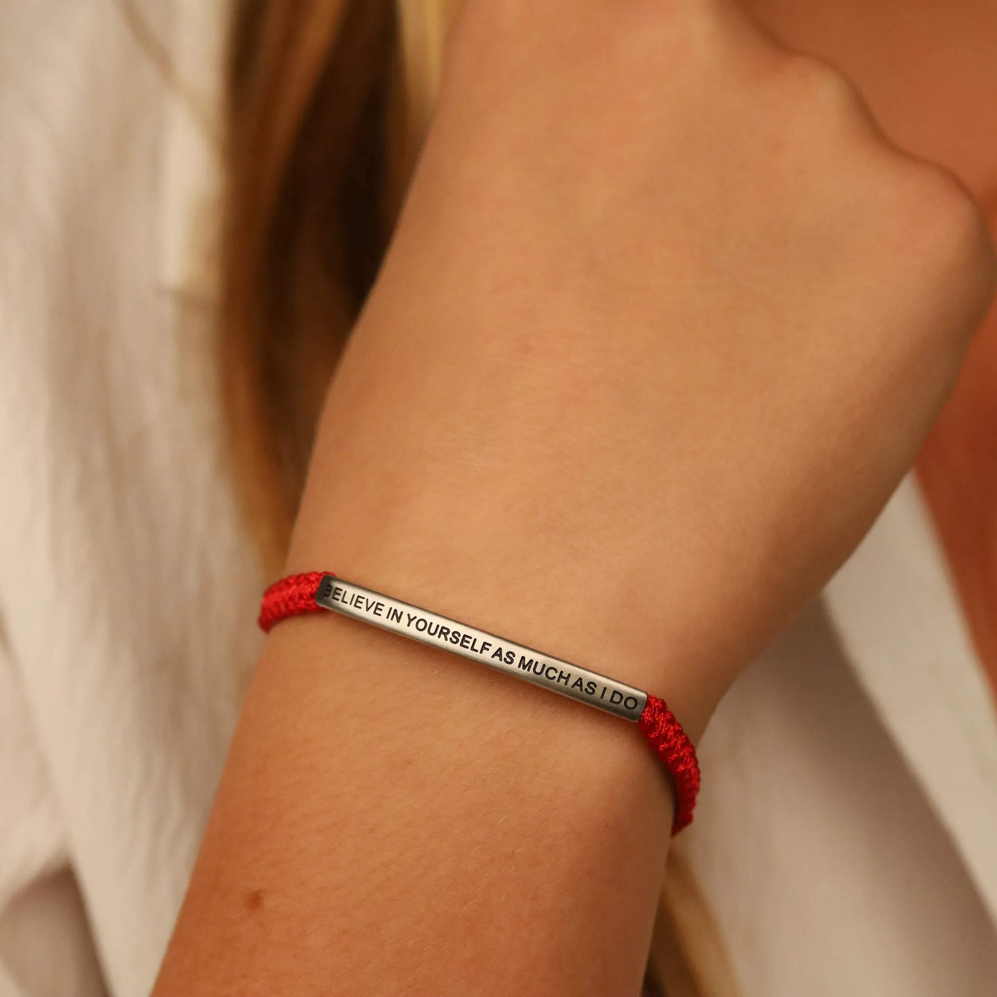 BELIEVE IN YOURSELF AS MUCH AS I DO ROPE BRACELET