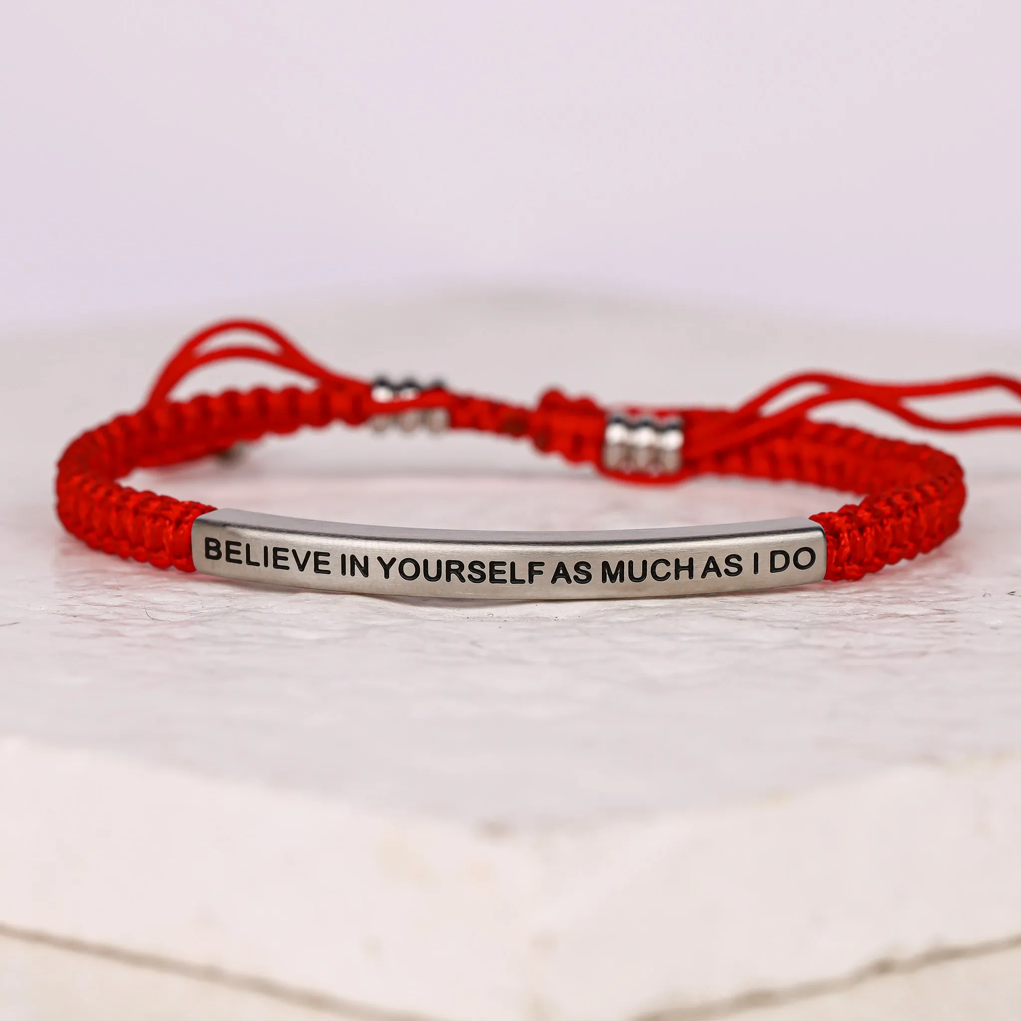 BELIEVE IN YOURSELF AS MUCH AS I DO ROPE BRACELET