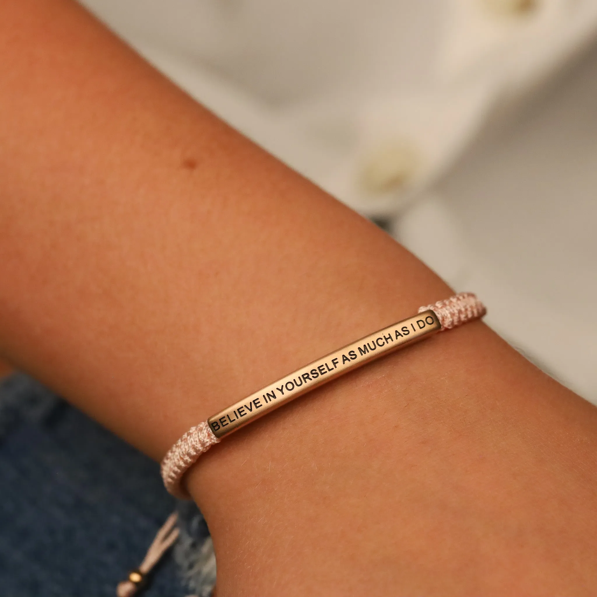 BELIEVE IN YOURSELF AS MUCH AS I DO ROPE BRACELET