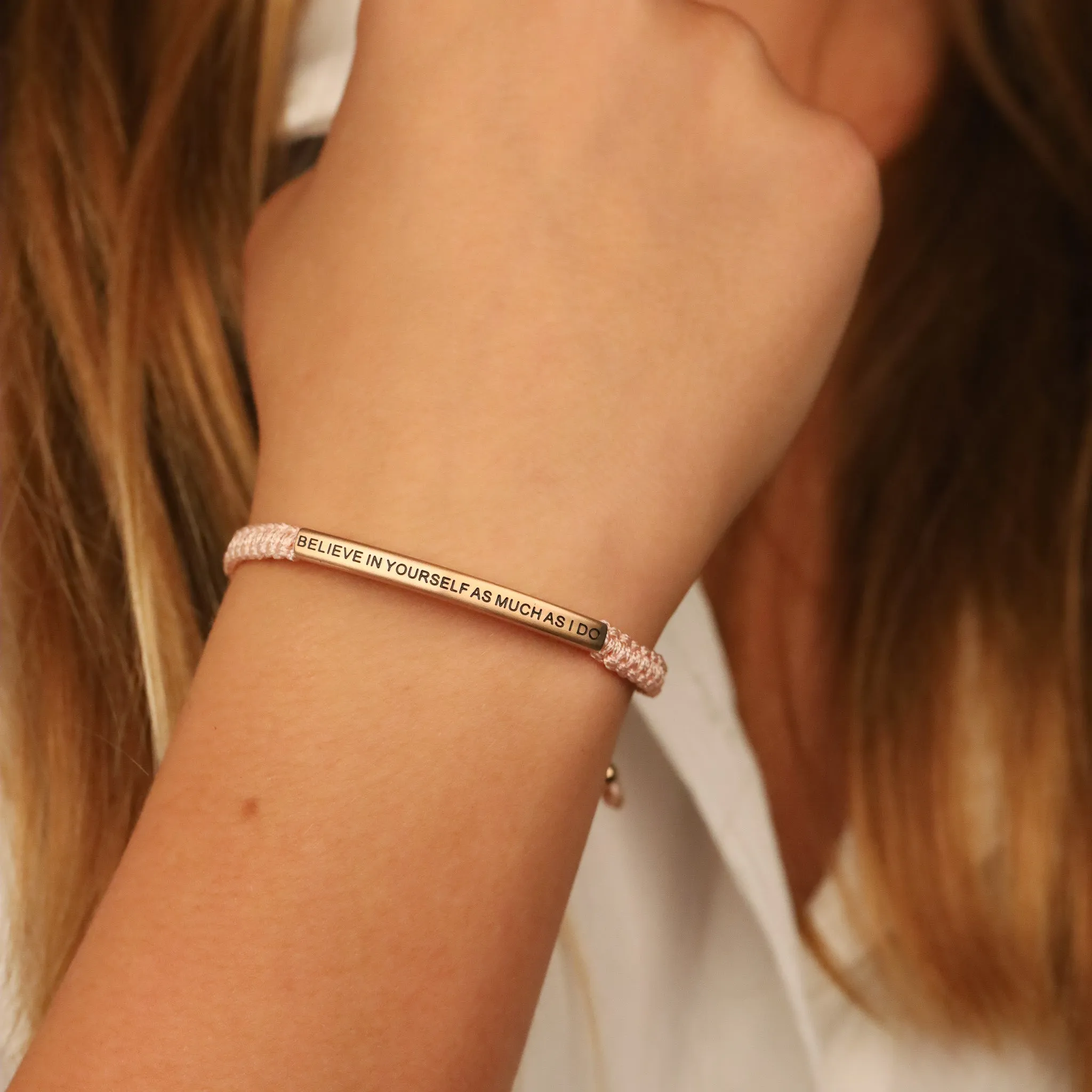 BELIEVE IN YOURSELF AS MUCH AS I DO ROPE BRACELET