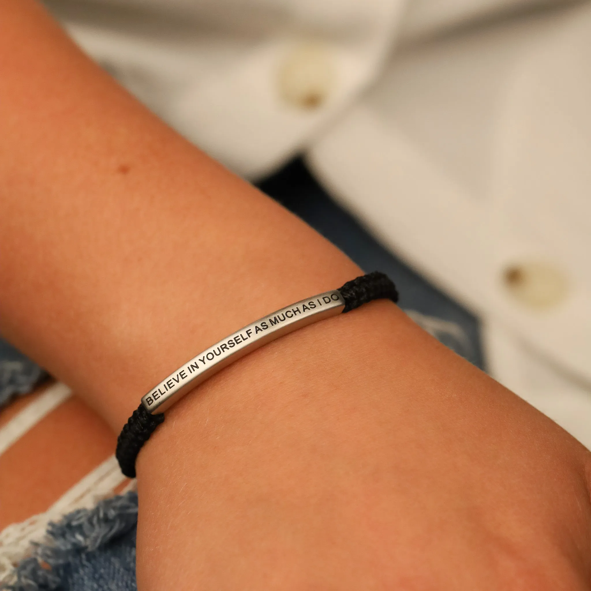 BELIEVE IN YOURSELF AS MUCH AS I DO ROPE BRACELET