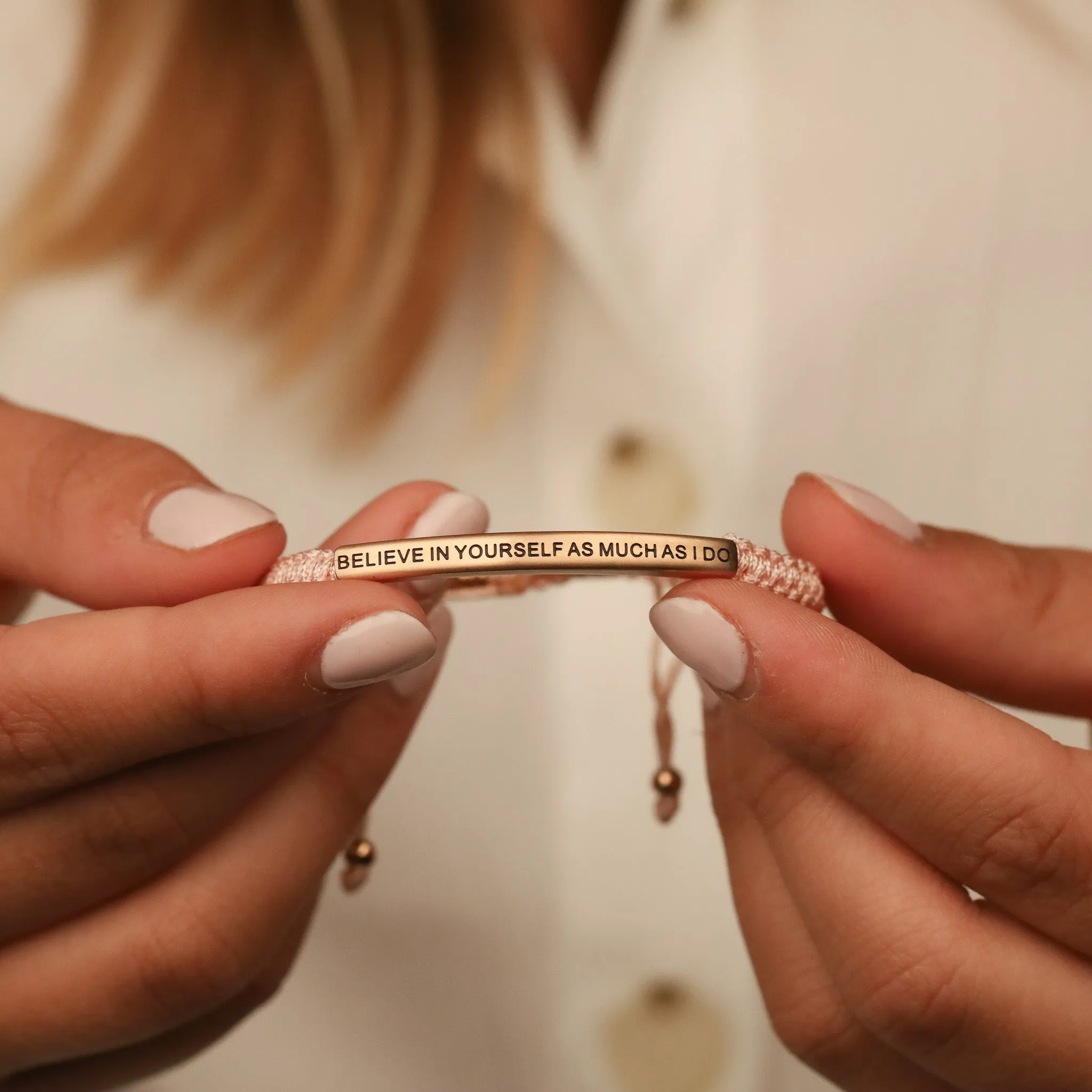 BELIEVE IN YOURSELF AS MUCH AS I DO ROPE BRACELET