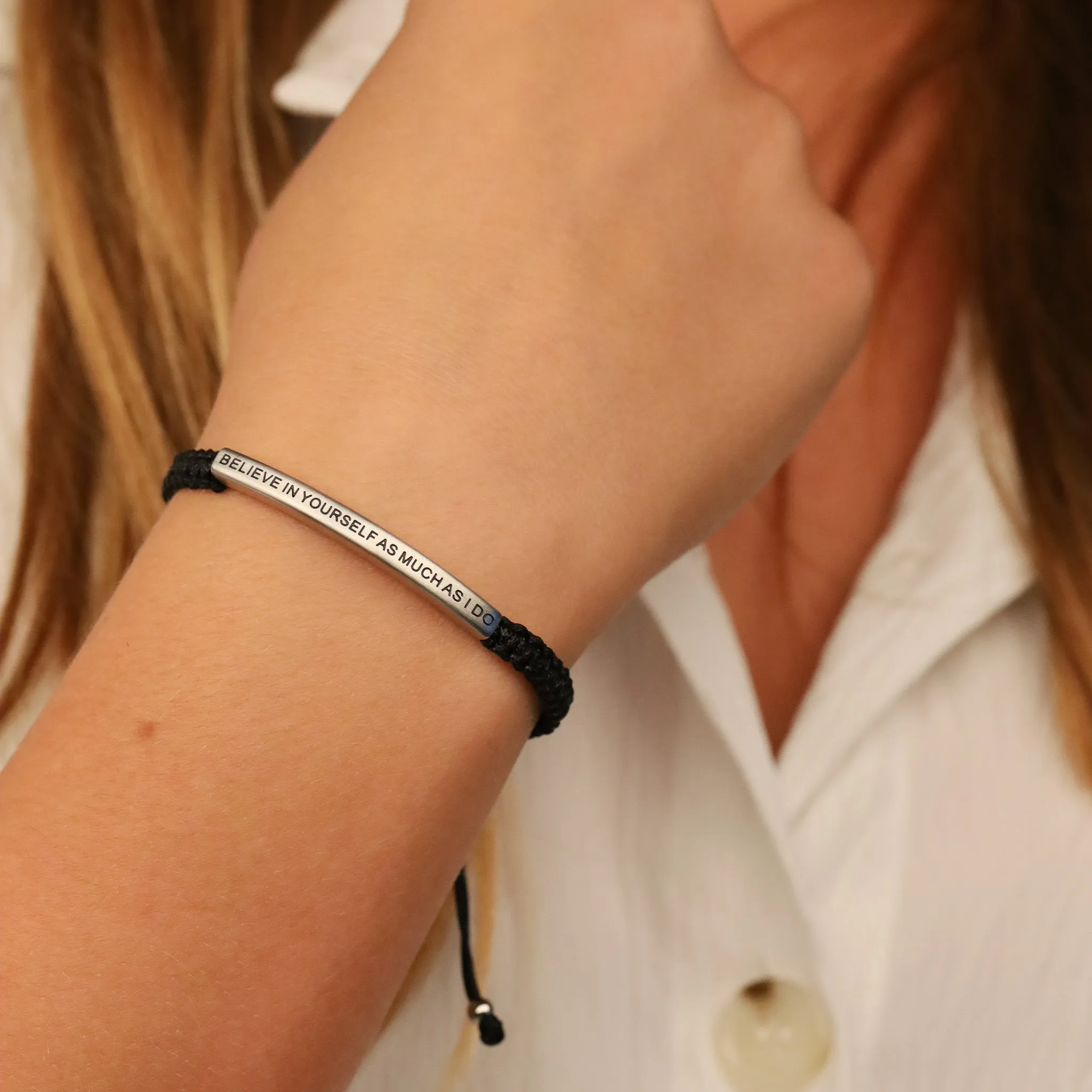 BELIEVE IN YOURSELF AS MUCH AS I DO ROPE BRACELET