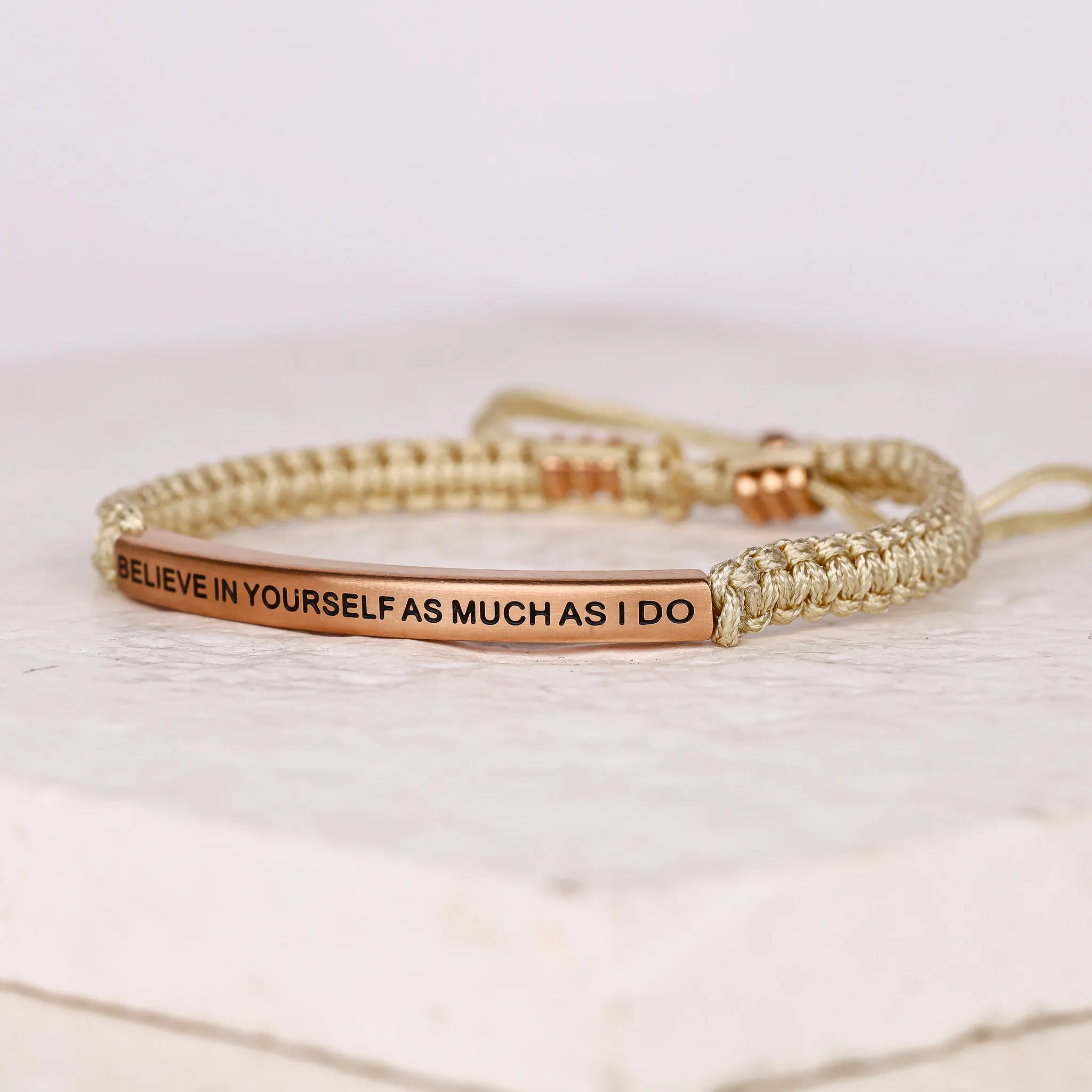BELIEVE IN YOURSELF AS MUCH AS I DO ROPE BRACELET