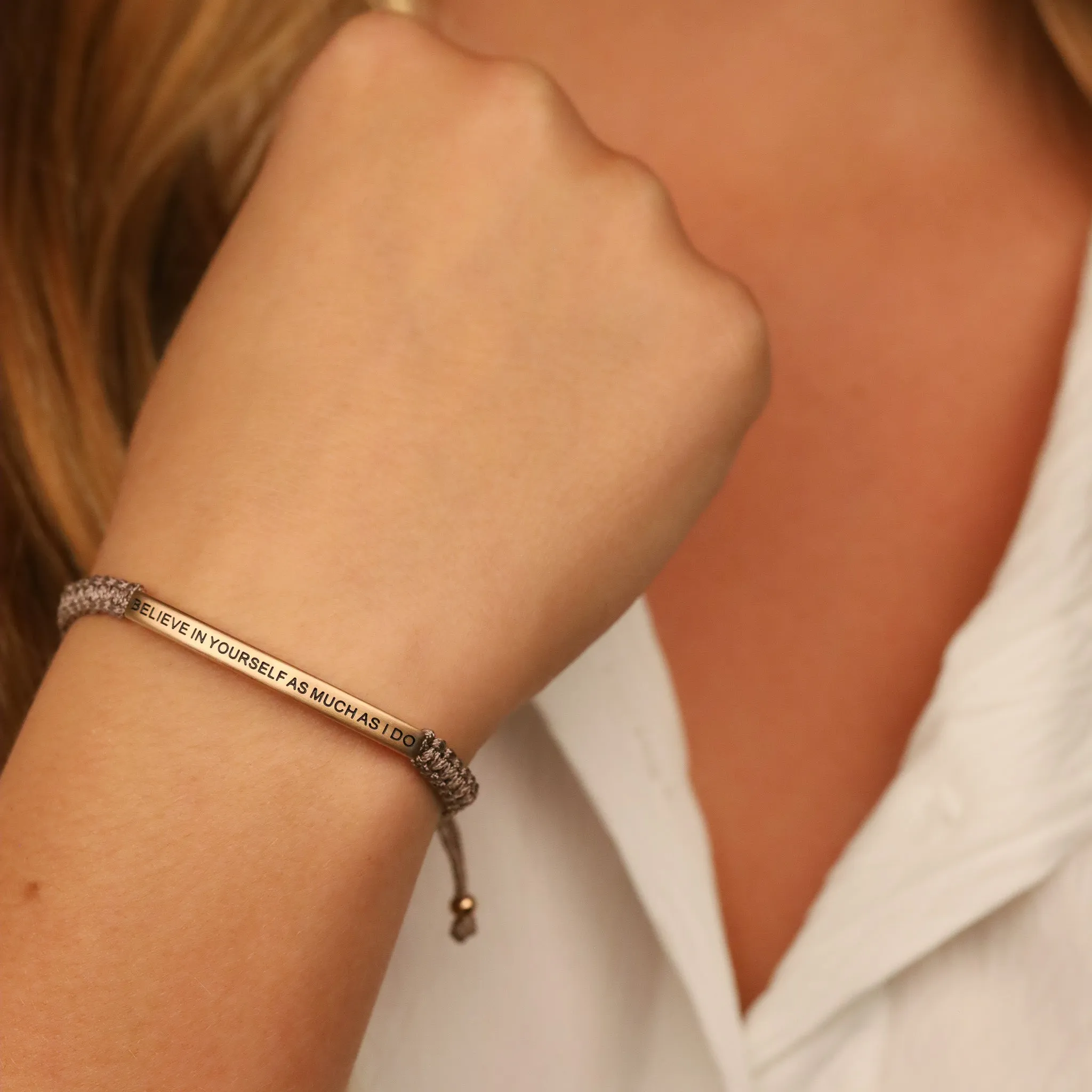 BELIEVE IN YOURSELF AS MUCH AS I DO ROPE BRACELET