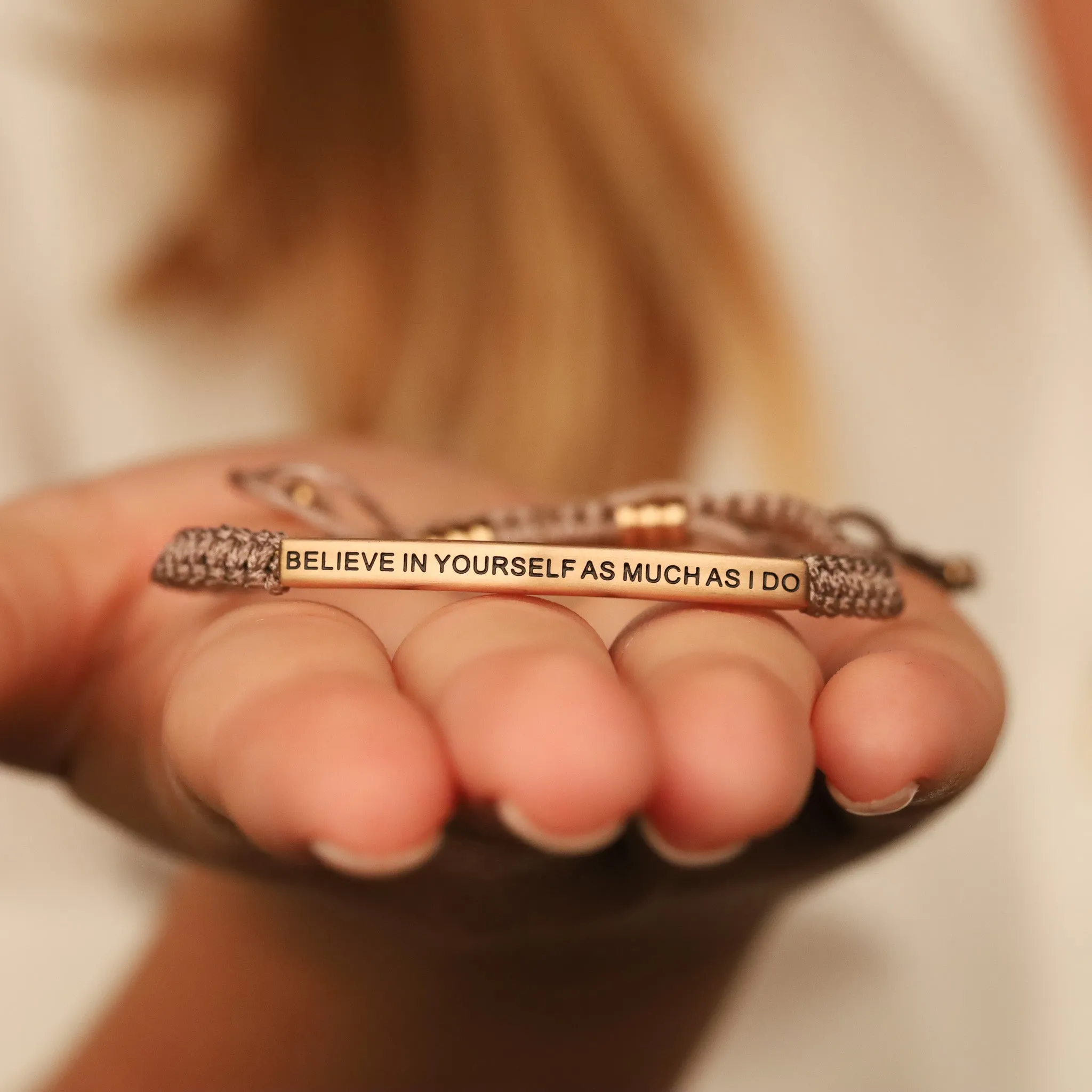 BELIEVE IN YOURSELF AS MUCH AS I DO ROPE BRACELET