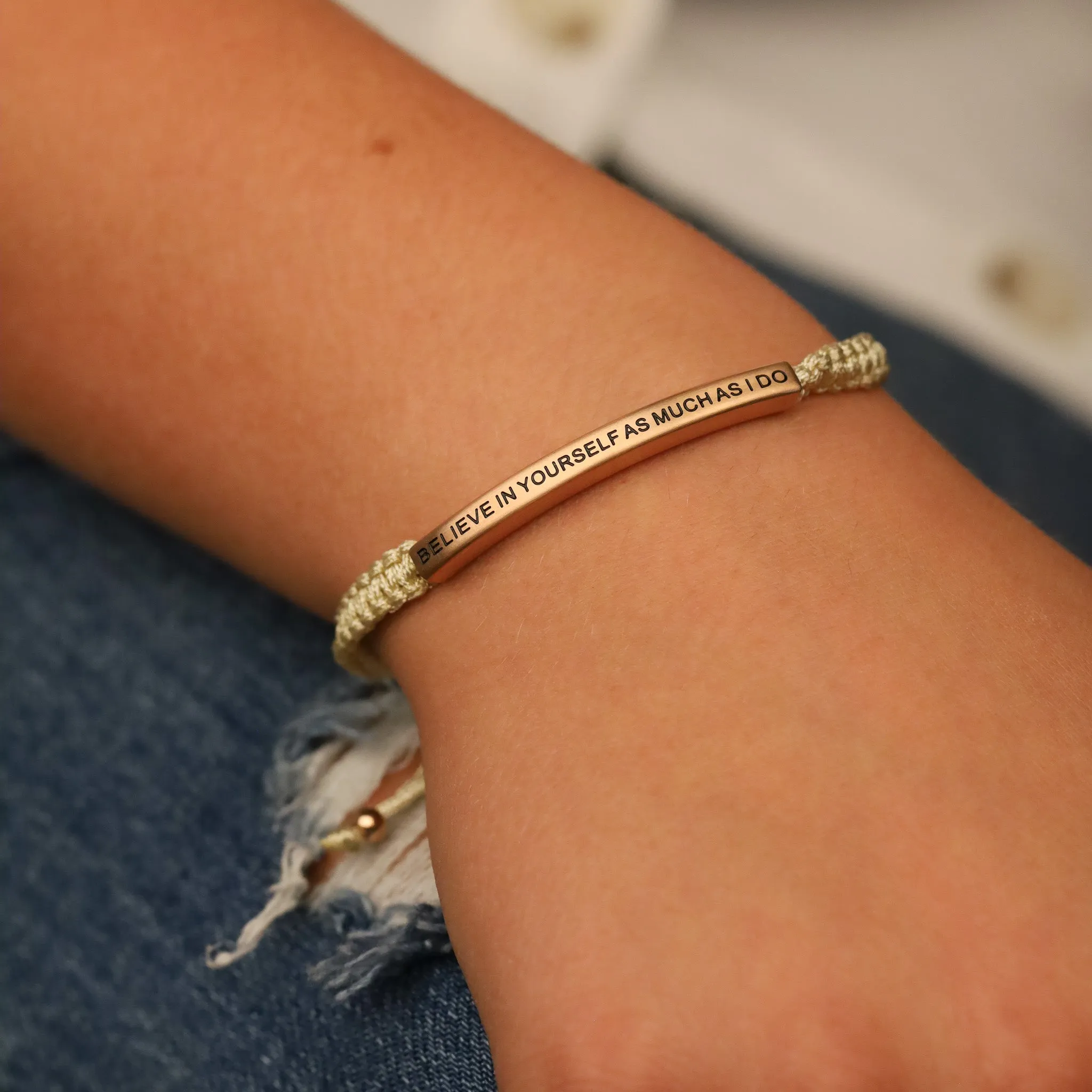 BELIEVE IN YOURSELF AS MUCH AS I DO ROPE BRACELET