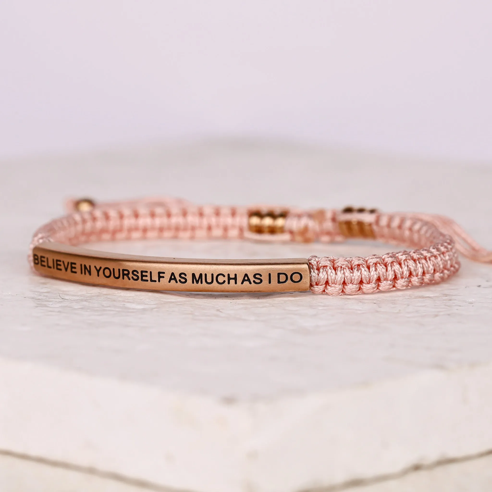 BELIEVE IN YOURSELF AS MUCH AS I DO ROPE BRACELET