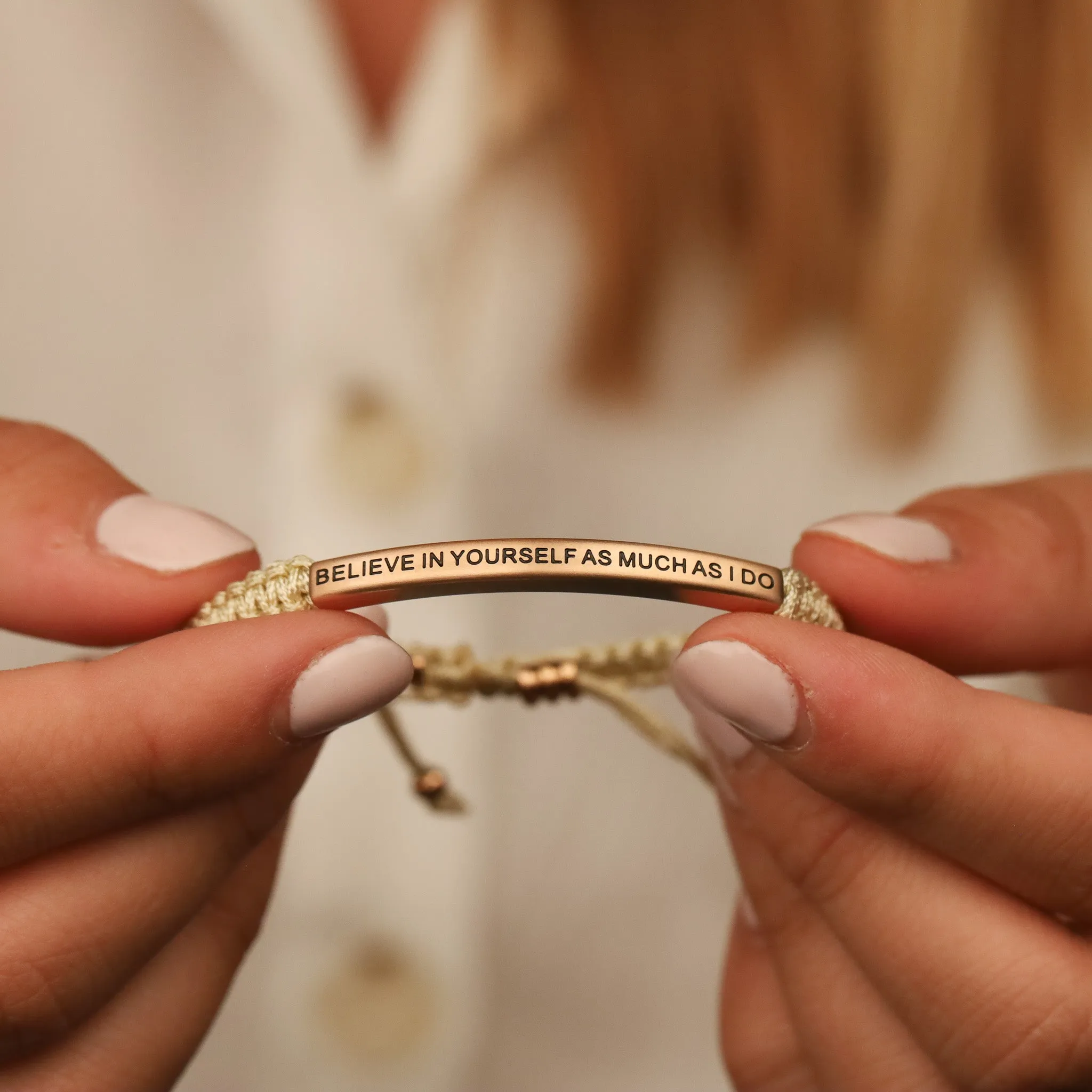 BELIEVE IN YOURSELF AS MUCH AS I DO ROPE BRACELET