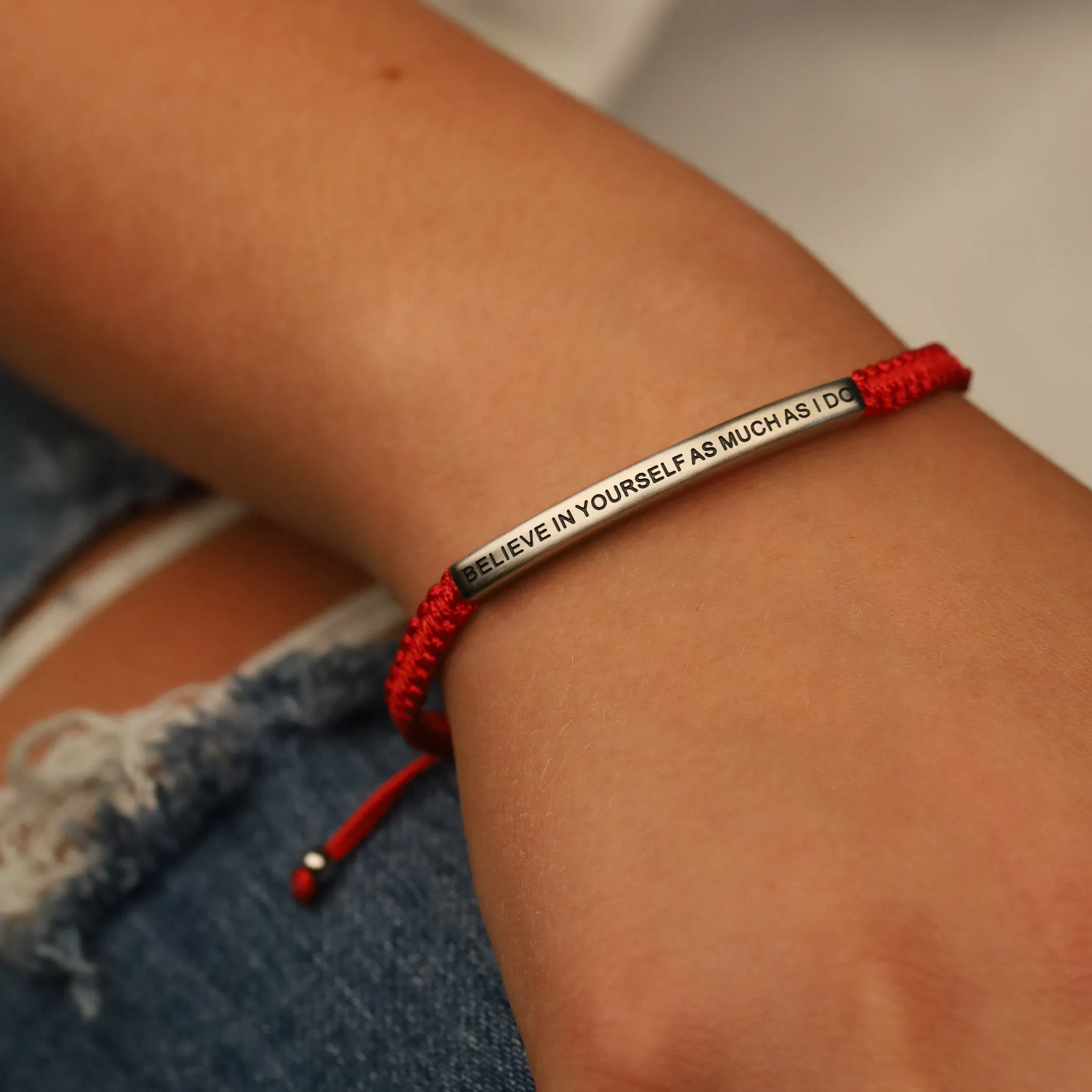 BELIEVE IN YOURSELF AS MUCH AS I DO ROPE BRACELET