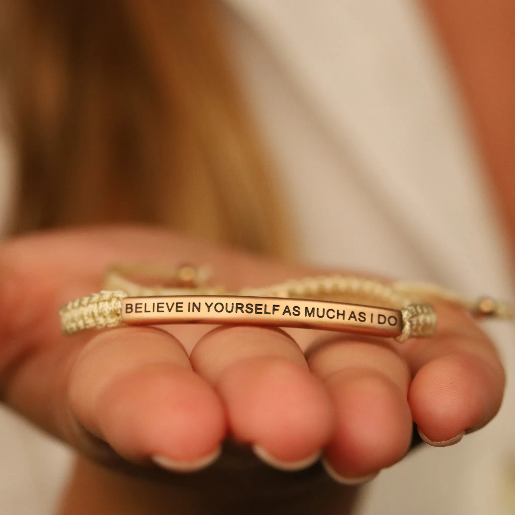 BELIEVE IN YOURSELF AS MUCH AS I DO ROPE BRACELET