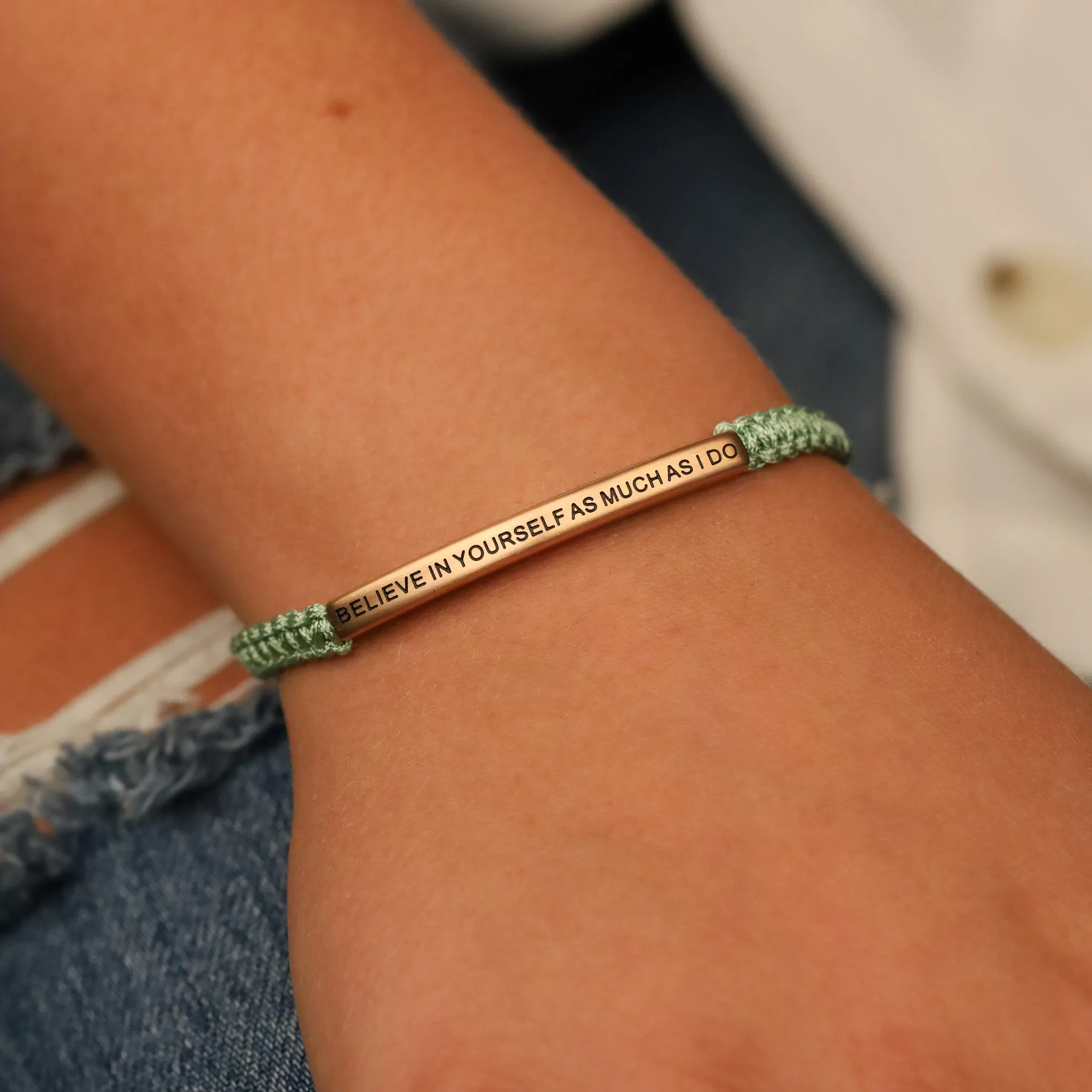 BELIEVE IN YOURSELF AS MUCH AS I DO ROPE BRACELET
