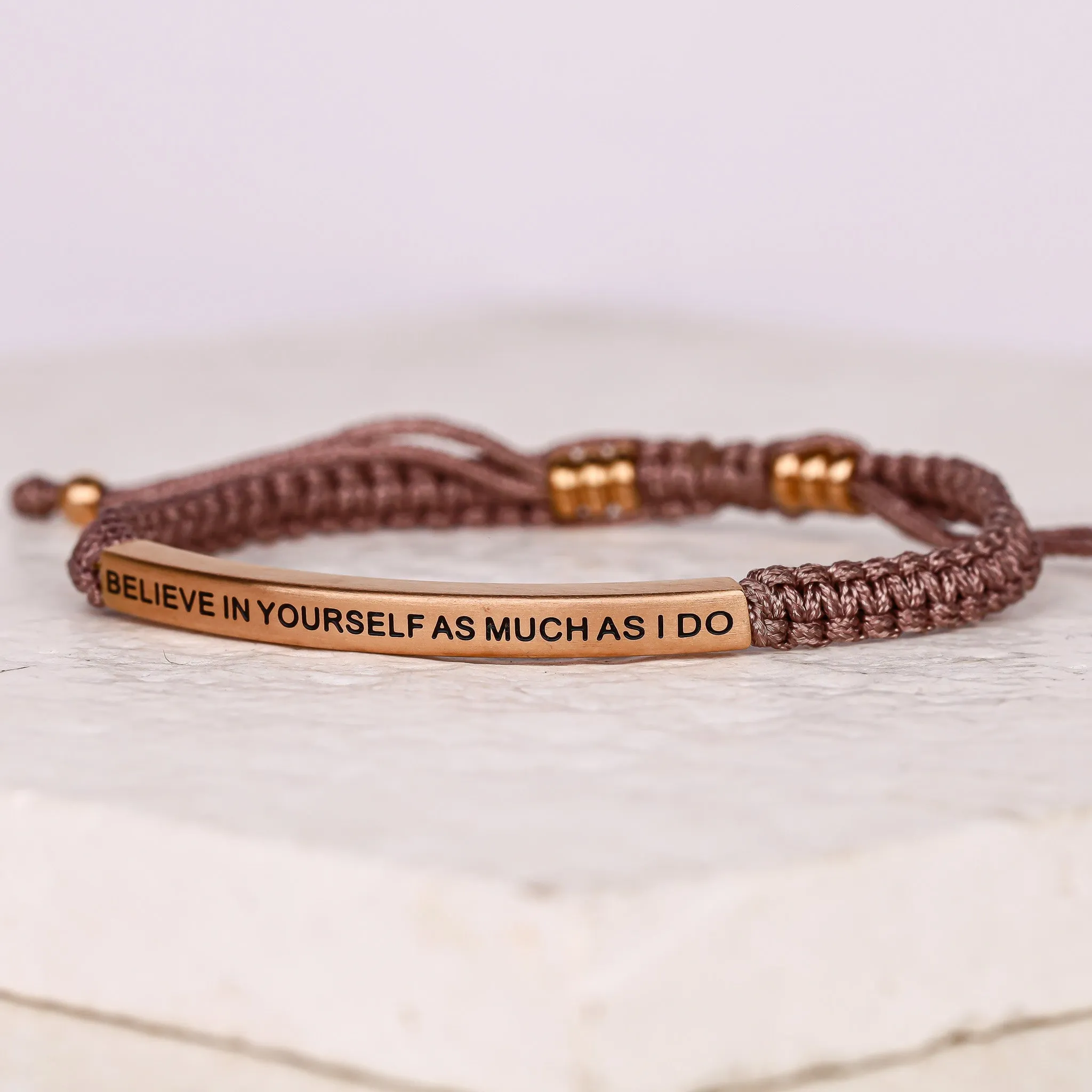 BELIEVE IN YOURSELF AS MUCH AS I DO ROPE BRACELET