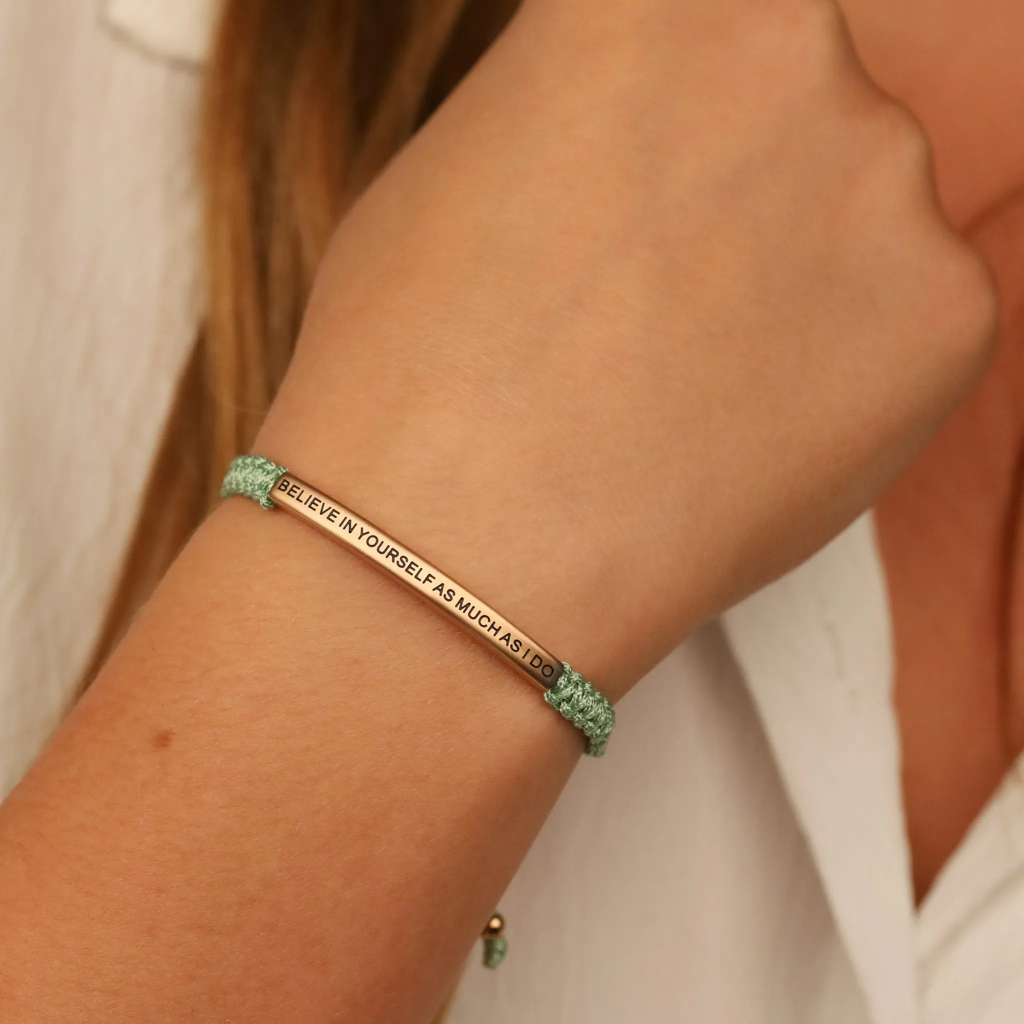 BELIEVE IN YOURSELF AS MUCH AS I DO ROPE BRACELET