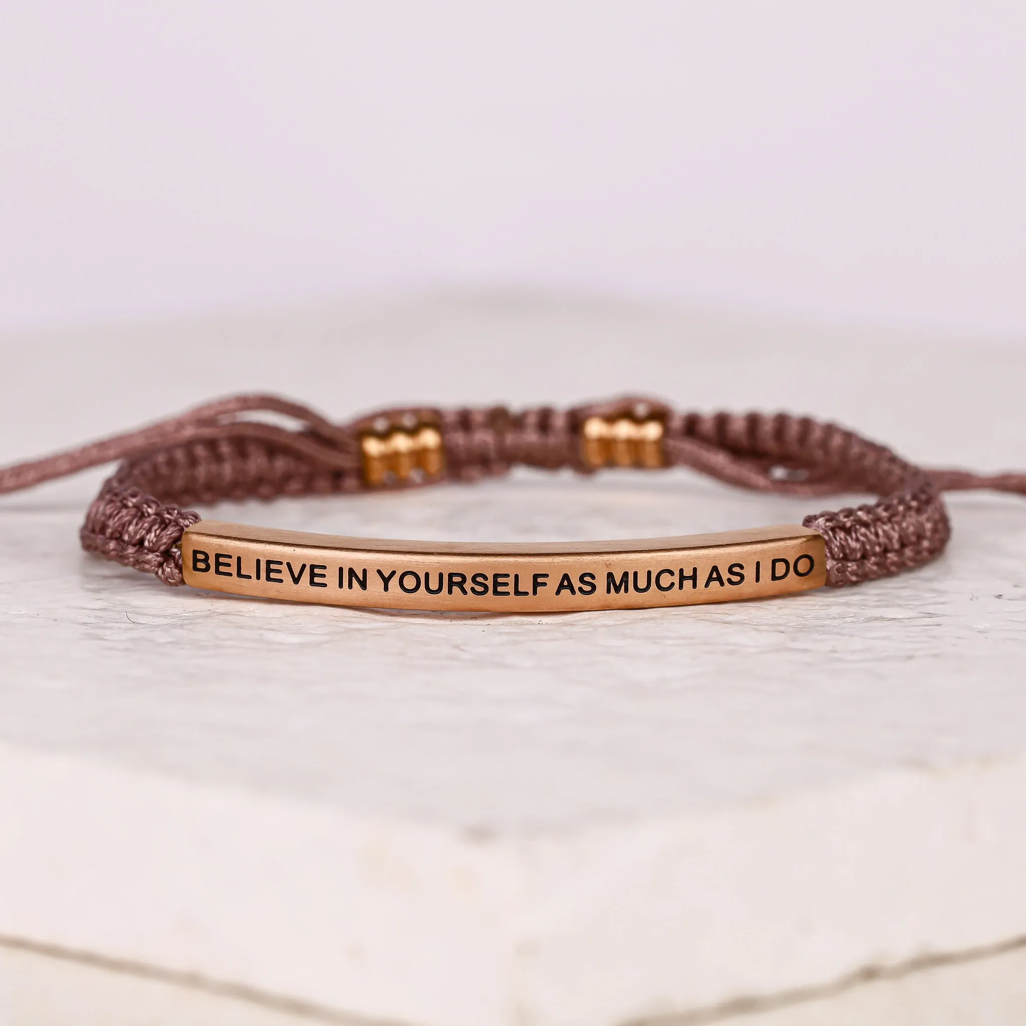 BELIEVE IN YOURSELF AS MUCH AS I DO ROPE BRACELET