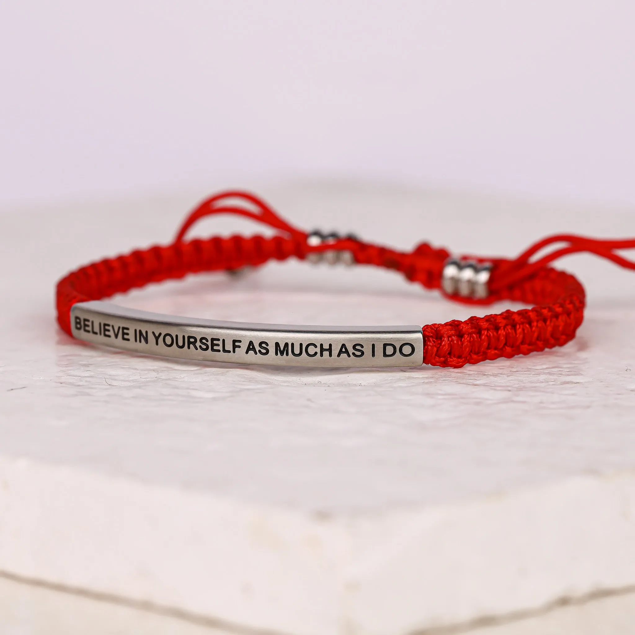 BELIEVE IN YOURSELF AS MUCH AS I DO ROPE BRACELET