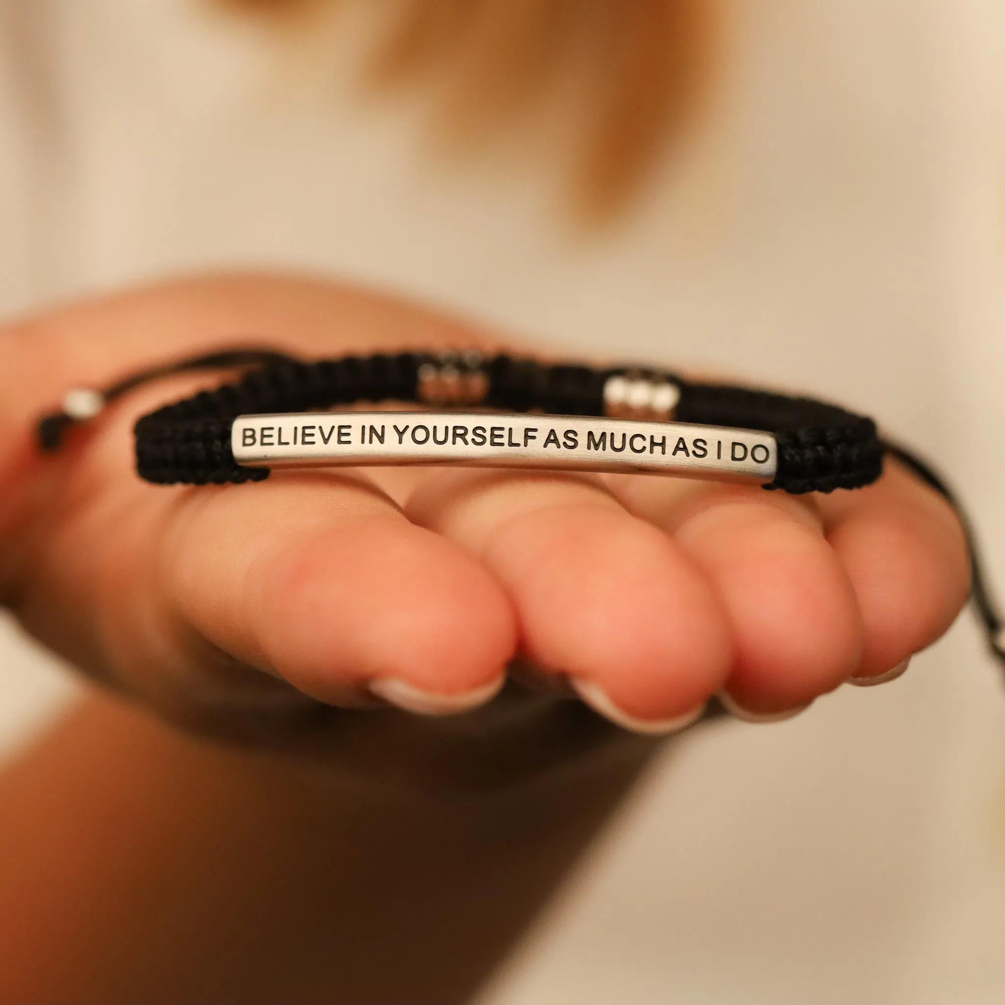 BELIEVE IN YOURSELF AS MUCH AS I DO ROPE BRACELET
