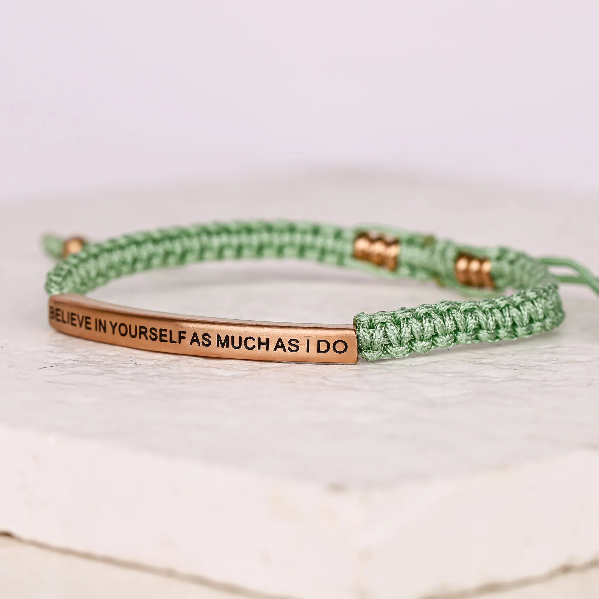 BELIEVE IN YOURSELF AS MUCH AS I DO ROPE BRACELET