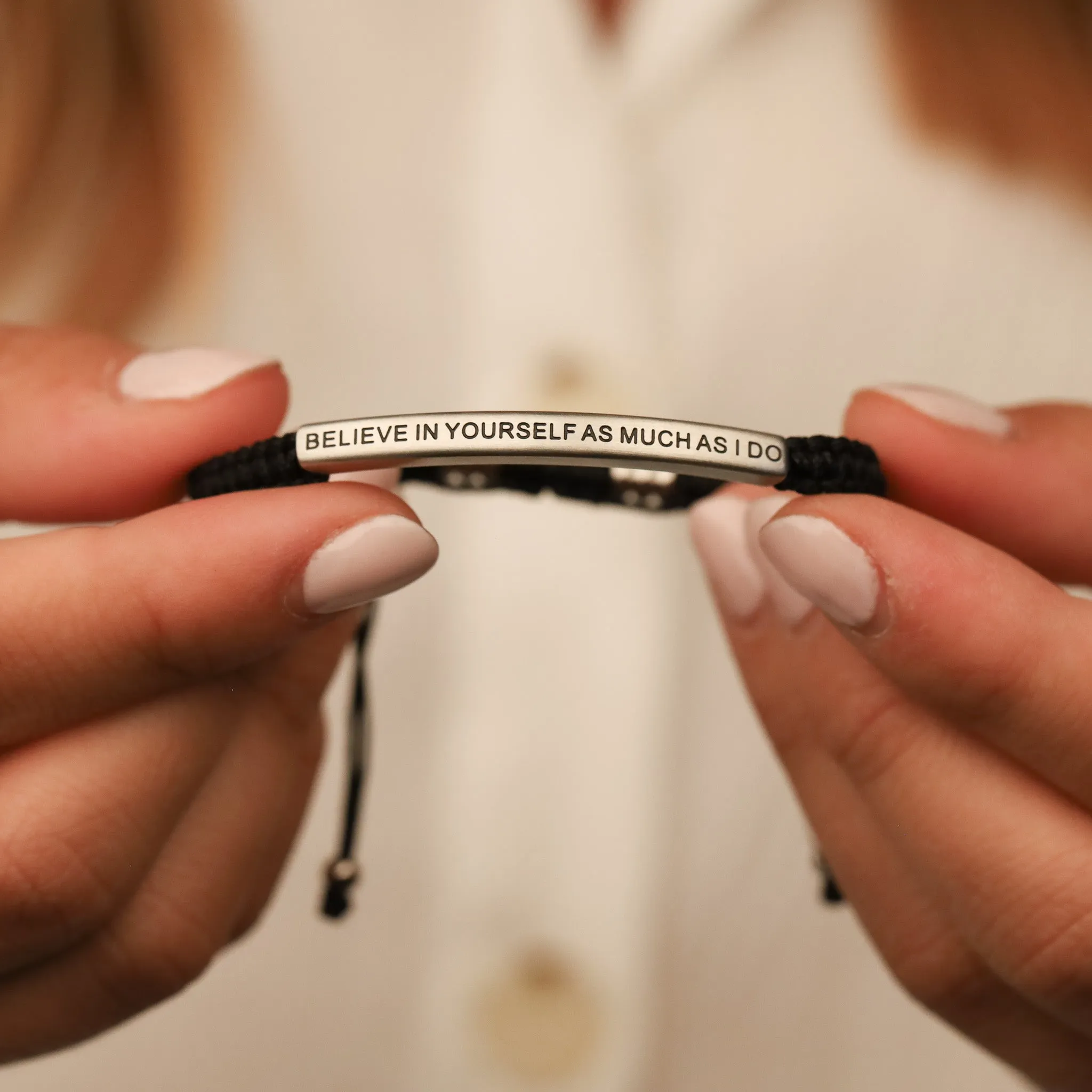 BELIEVE IN YOURSELF AS MUCH AS I DO ROPE BRACELET