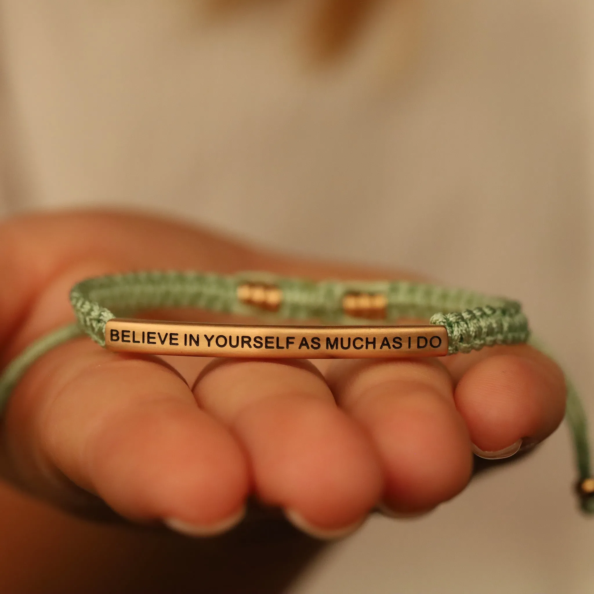 BELIEVE IN YOURSELF AS MUCH AS I DO ROPE BRACELET