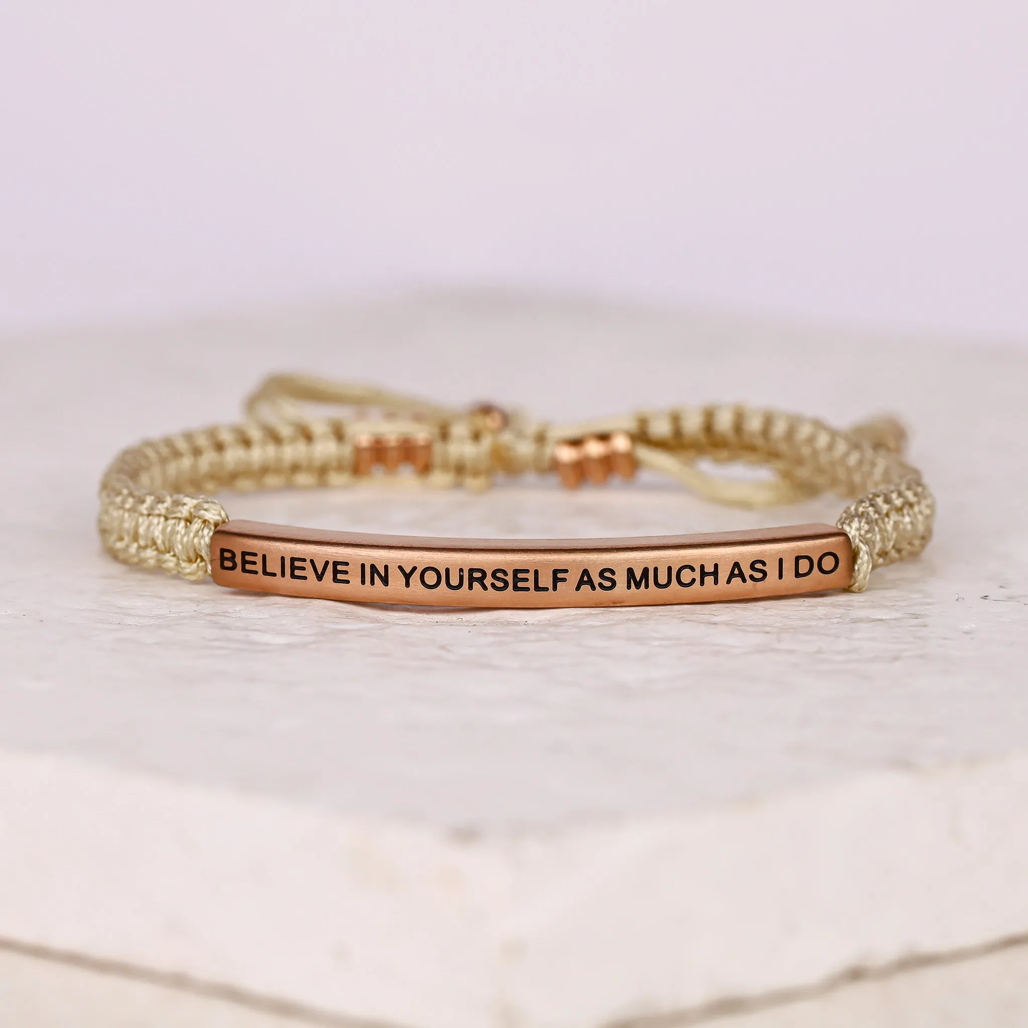 BELIEVE IN YOURSELF AS MUCH AS I DO ROPE BRACELET