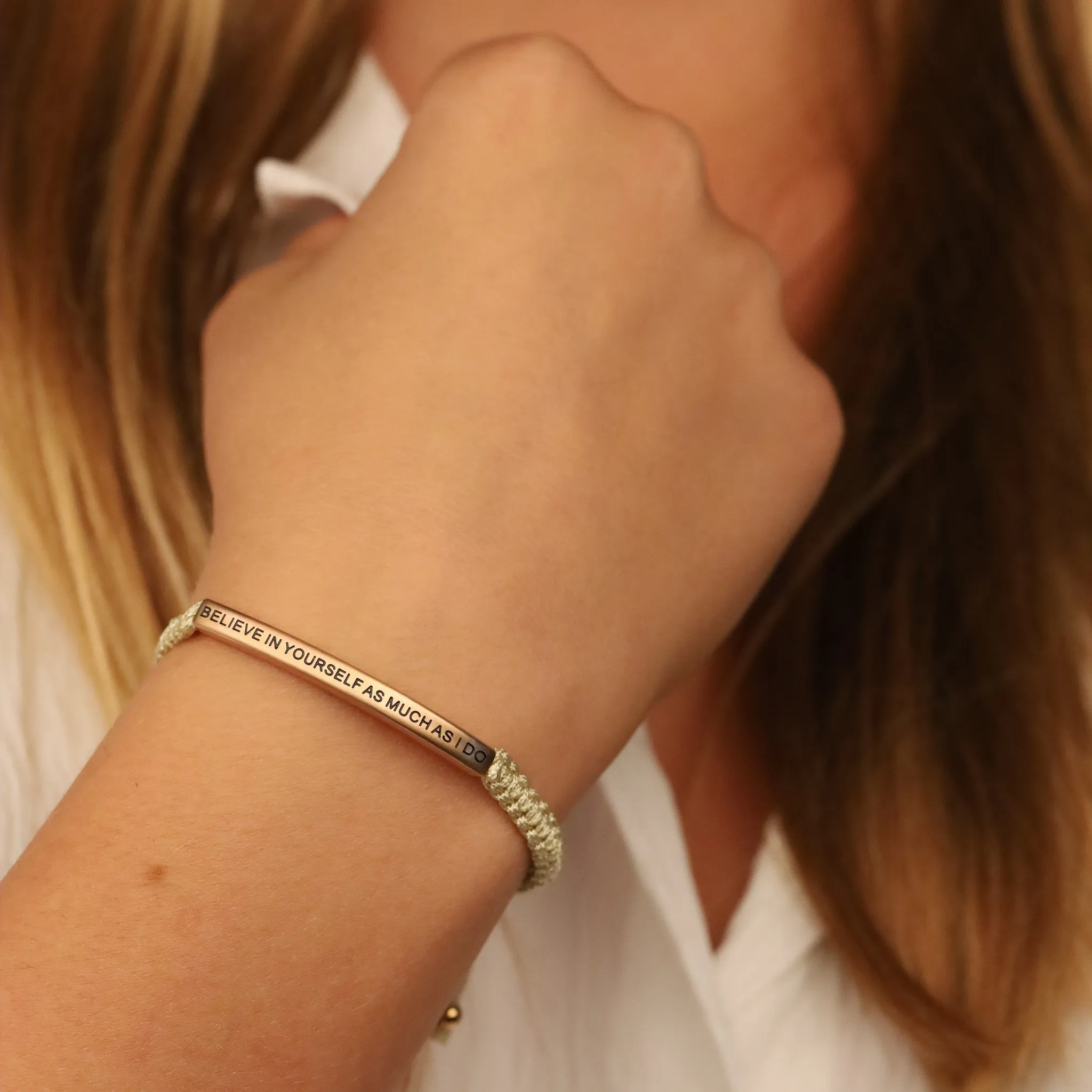 BELIEVE IN YOURSELF AS MUCH AS I DO ROPE BRACELET