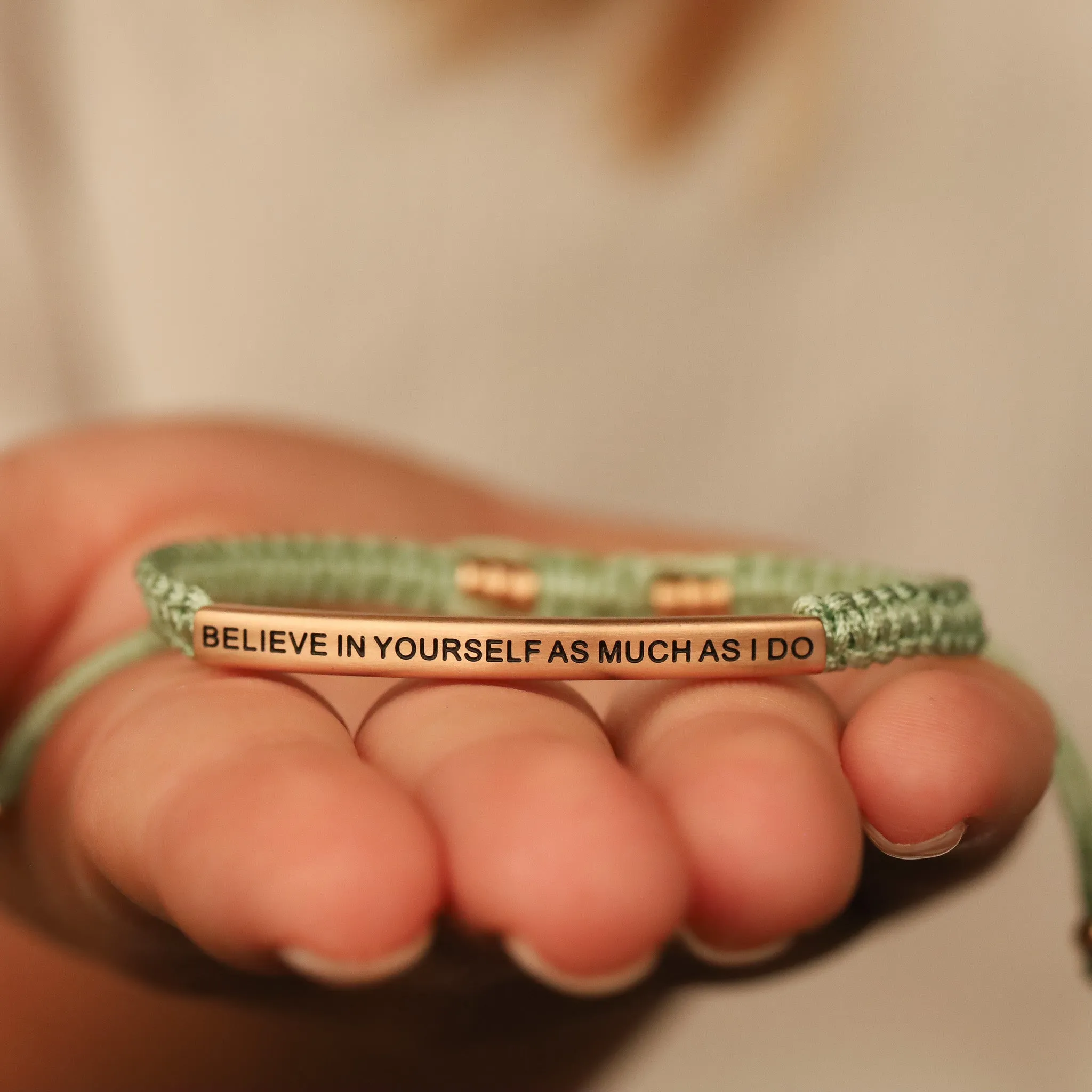 BELIEVE IN YOURSELF AS MUCH AS I DO ROPE BRACELET