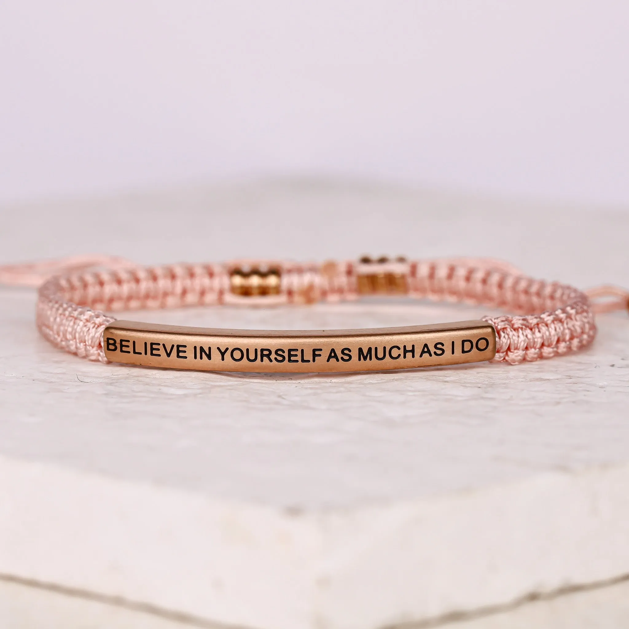 BELIEVE IN YOURSELF AS MUCH AS I DO ROPE BRACELET