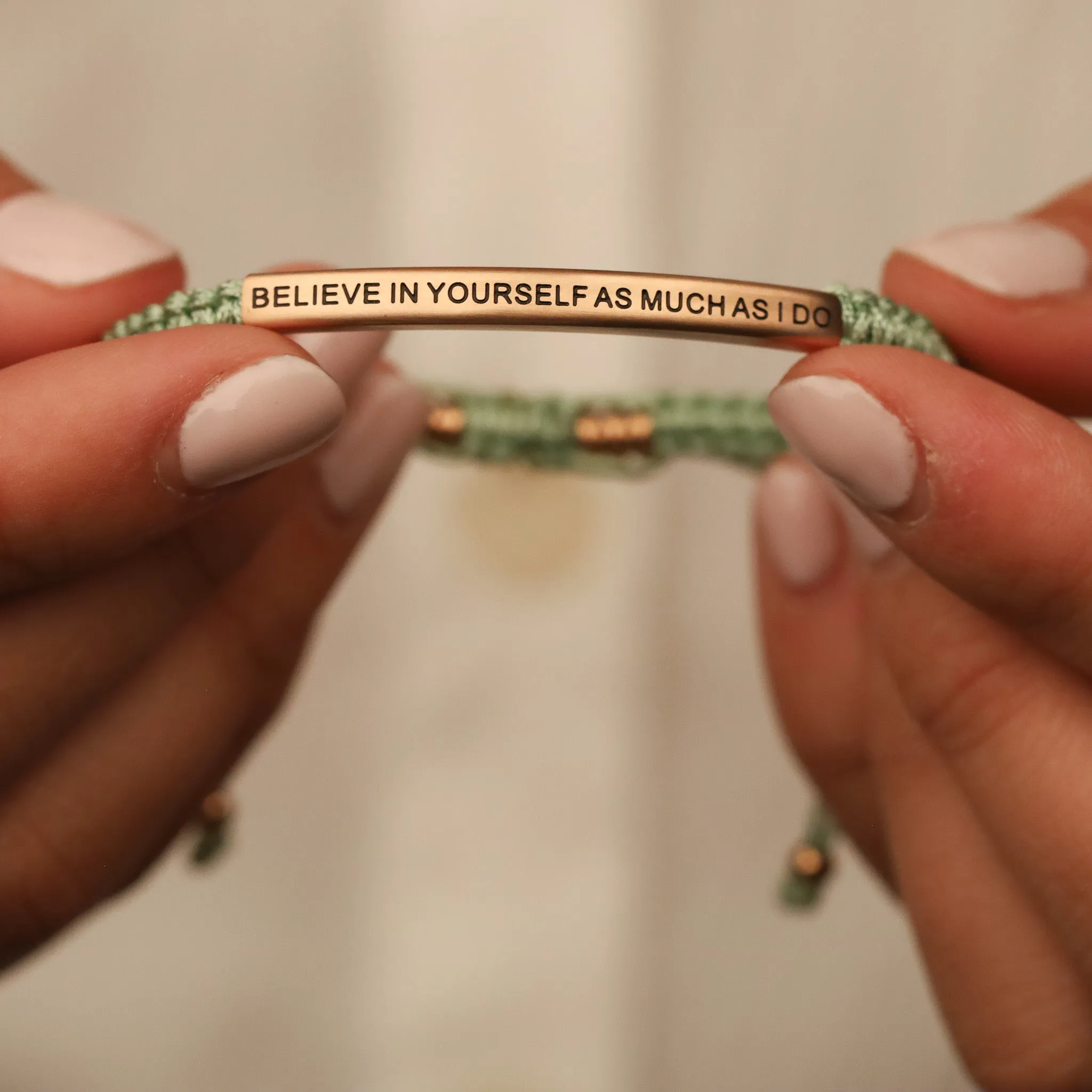 BELIEVE IN YOURSELF AS MUCH AS I DO ROPE BRACELET