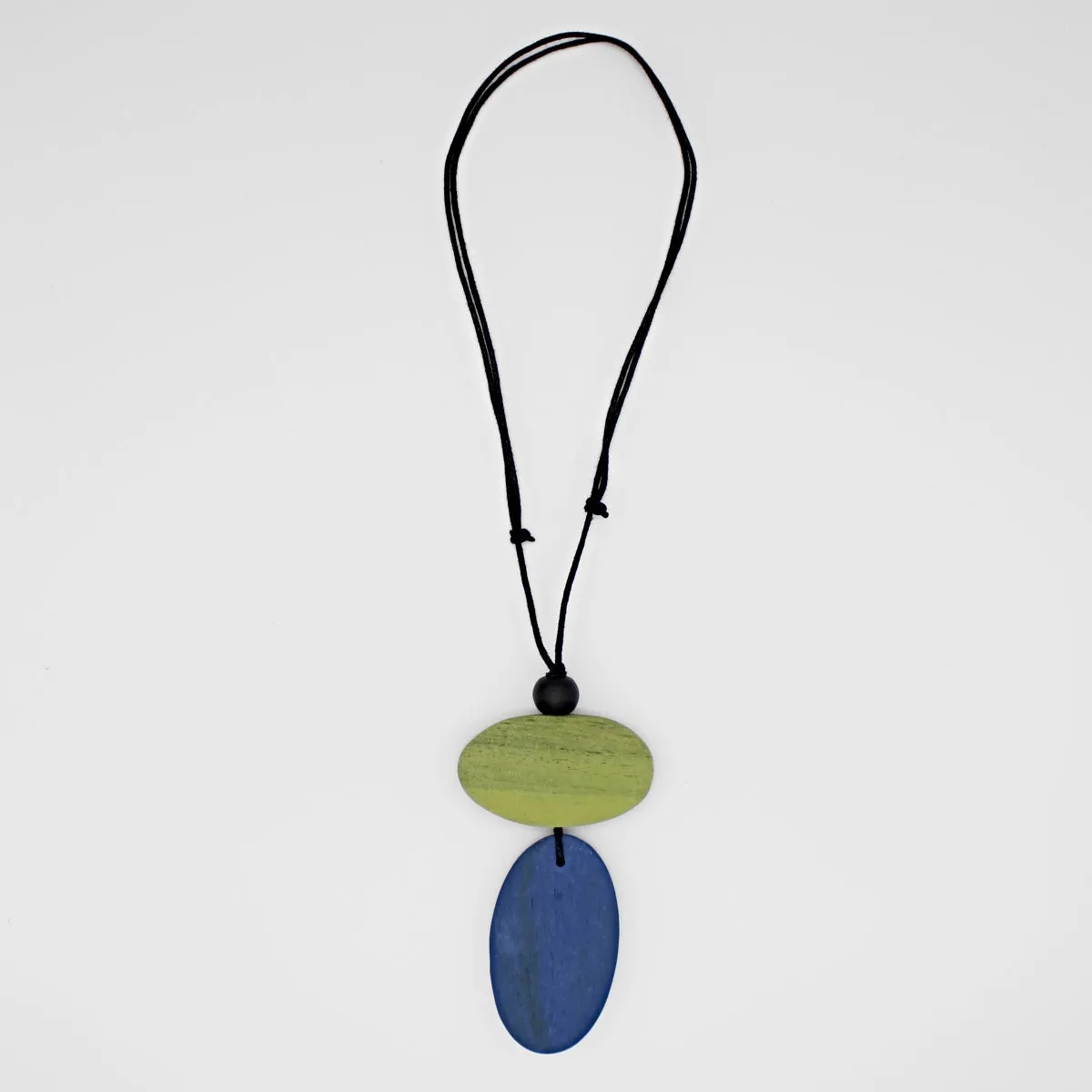 Blue Double Bead Alaina Pendant