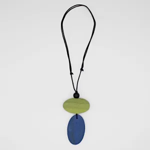 Blue Double Bead Alaina Pendant