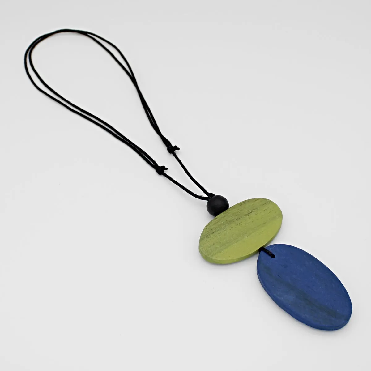 Blue Double Bead Alaina Pendant
