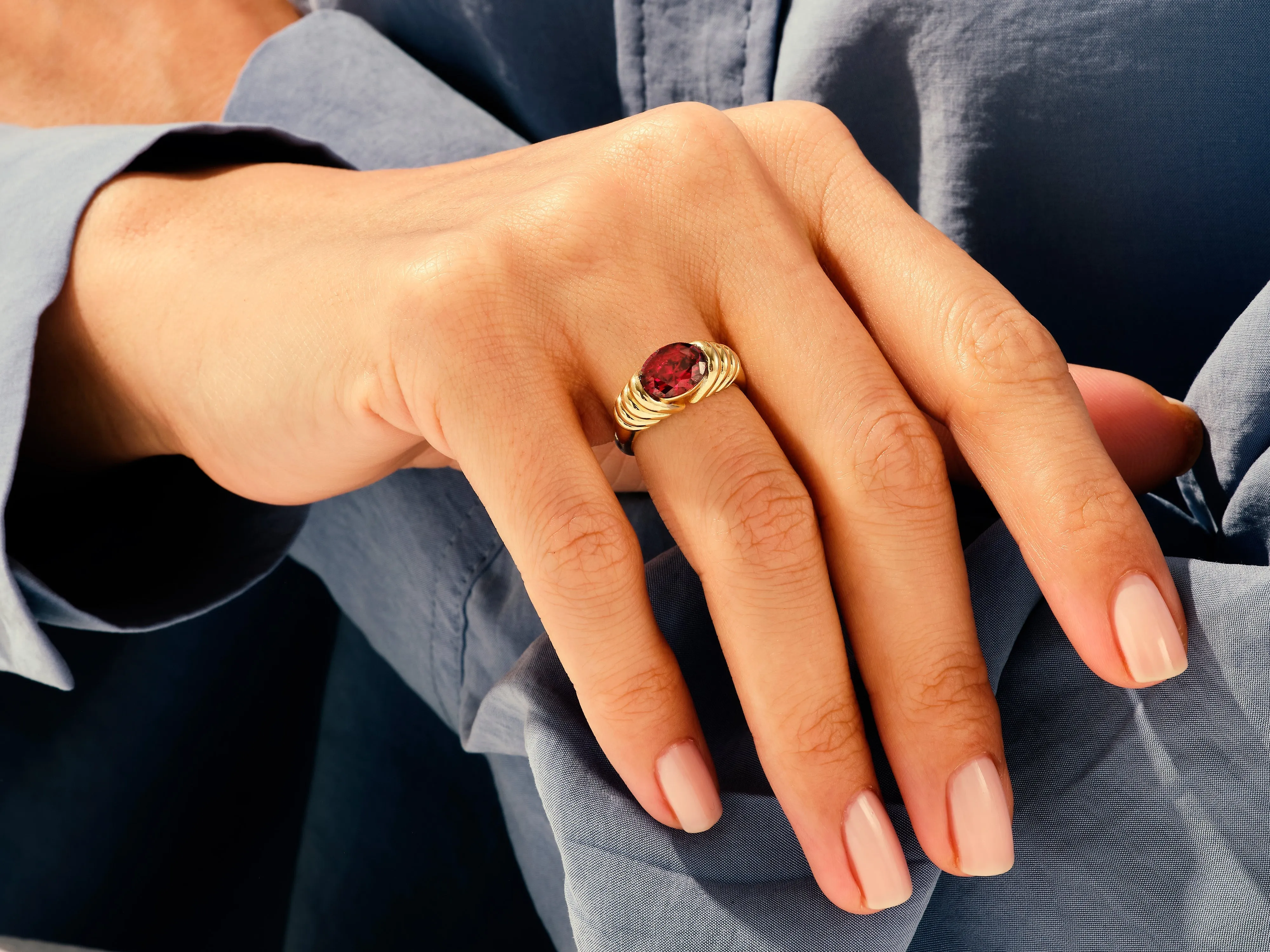 Bold Birthstone Ring - Gold Vermeil