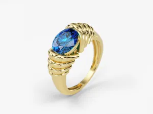 Bold Birthstone Ring - Gold Vermeil