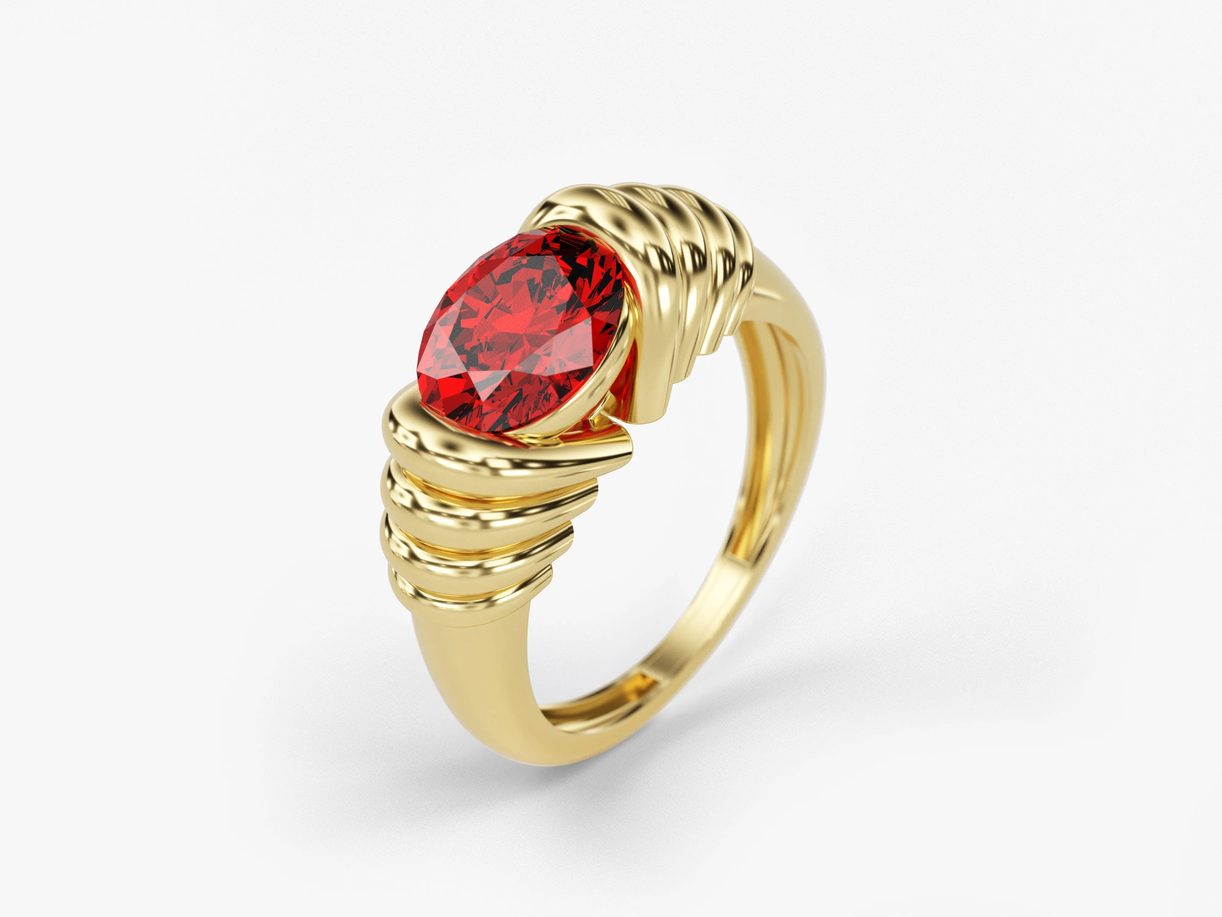 Bold Birthstone Ring - Gold Vermeil