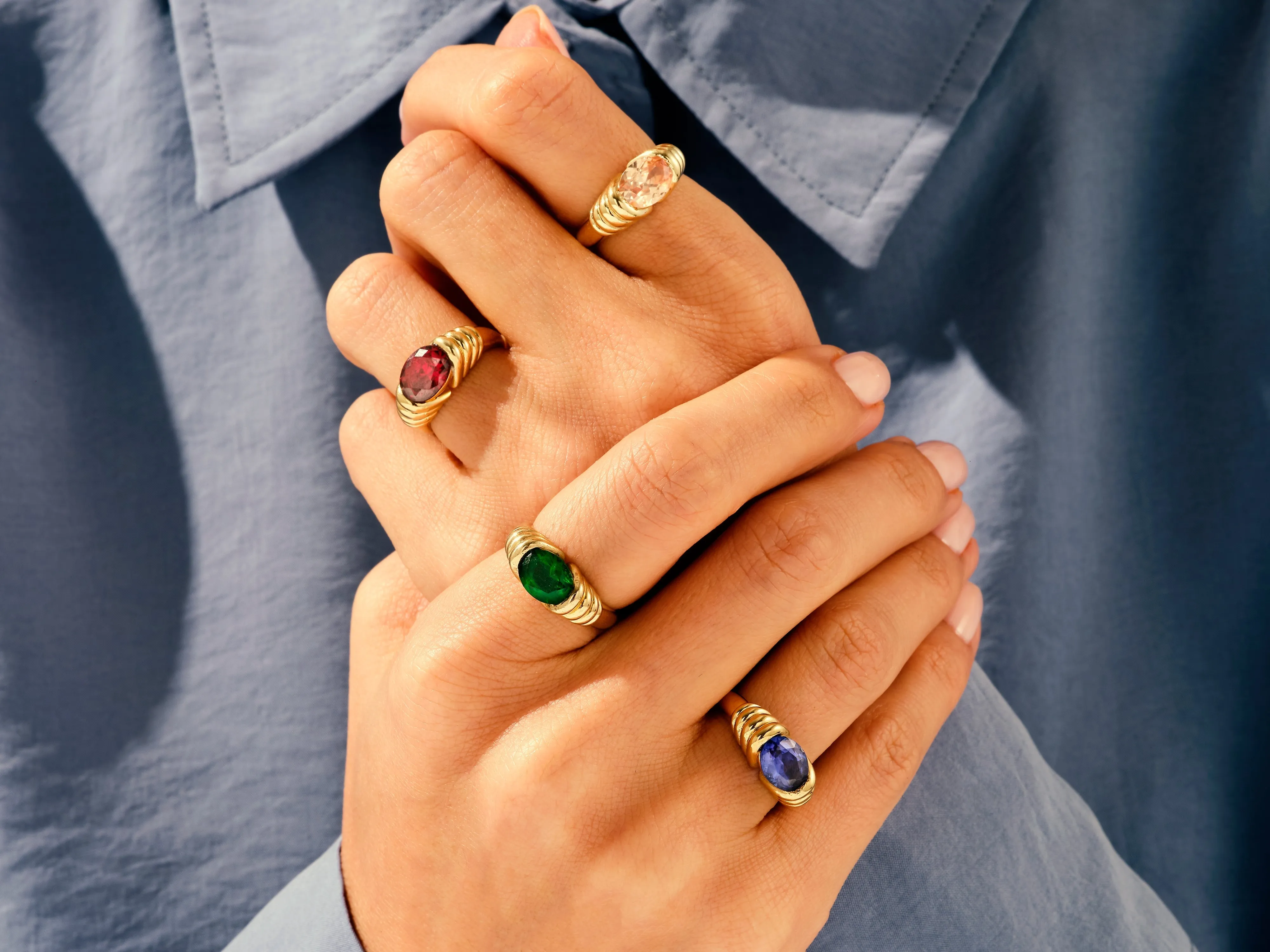 Bold Birthstone Ring - Gold Vermeil