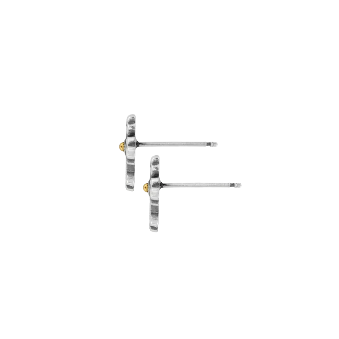 Brighton Women's Luna Cross Mini Post Silver Earrings