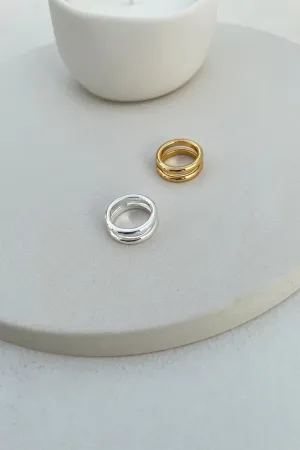 BUBBLY DOUBLE BAND RING