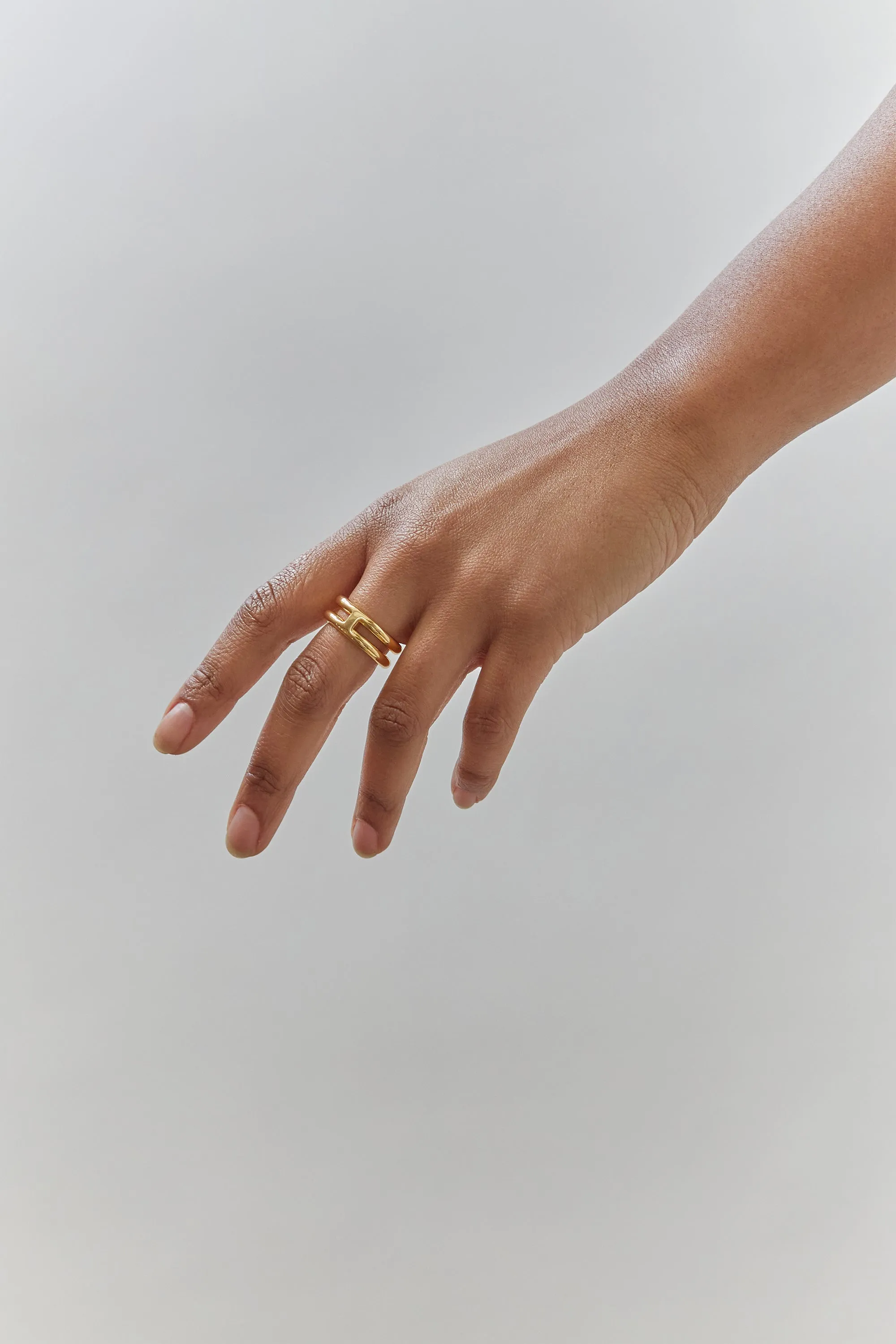 BUBBLY DOUBLE BAND RING